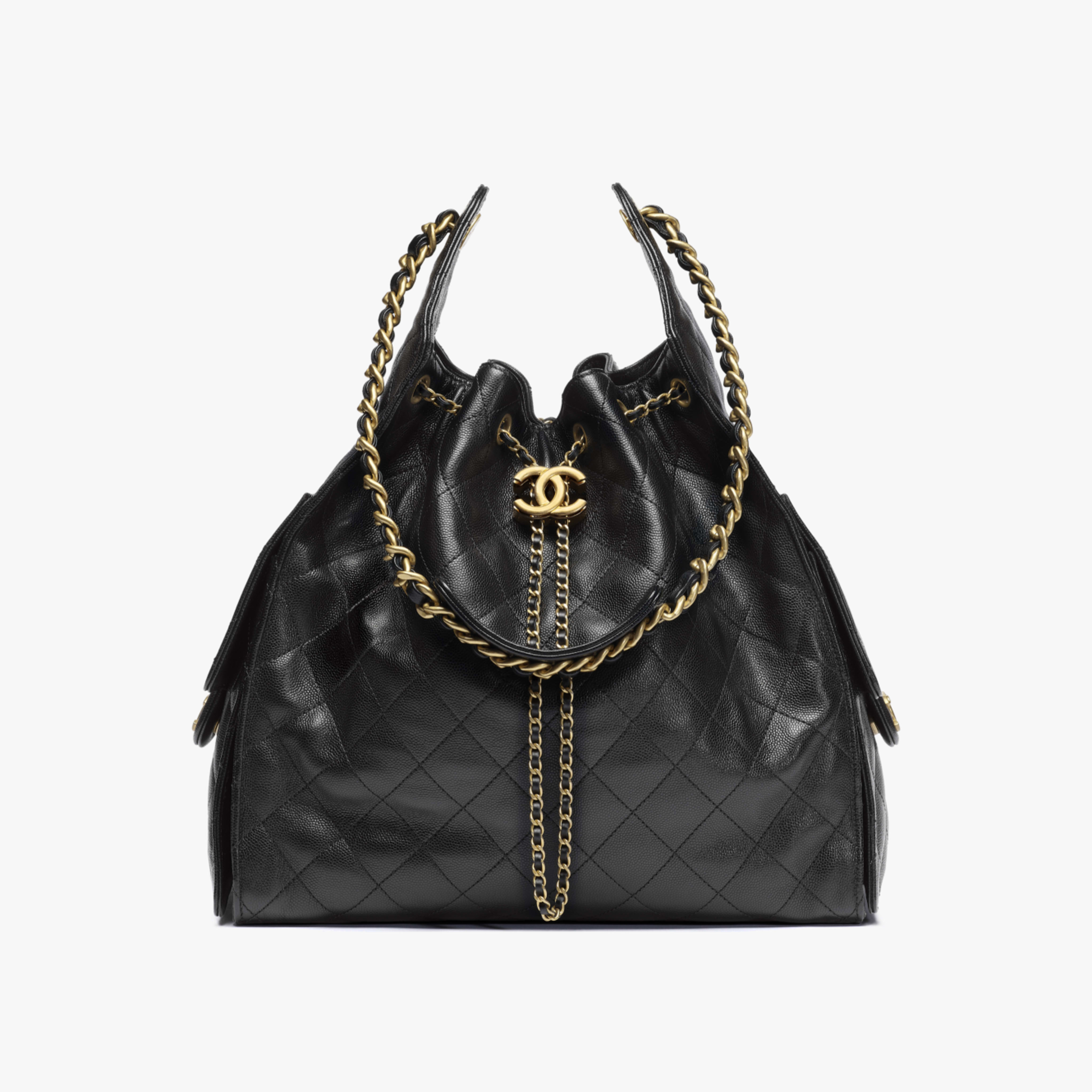 NIGO Chanel Women's Classic Double C Logo Solid Color Cowhide & Leather Tote Shoulder Bag Bags #nigo77978