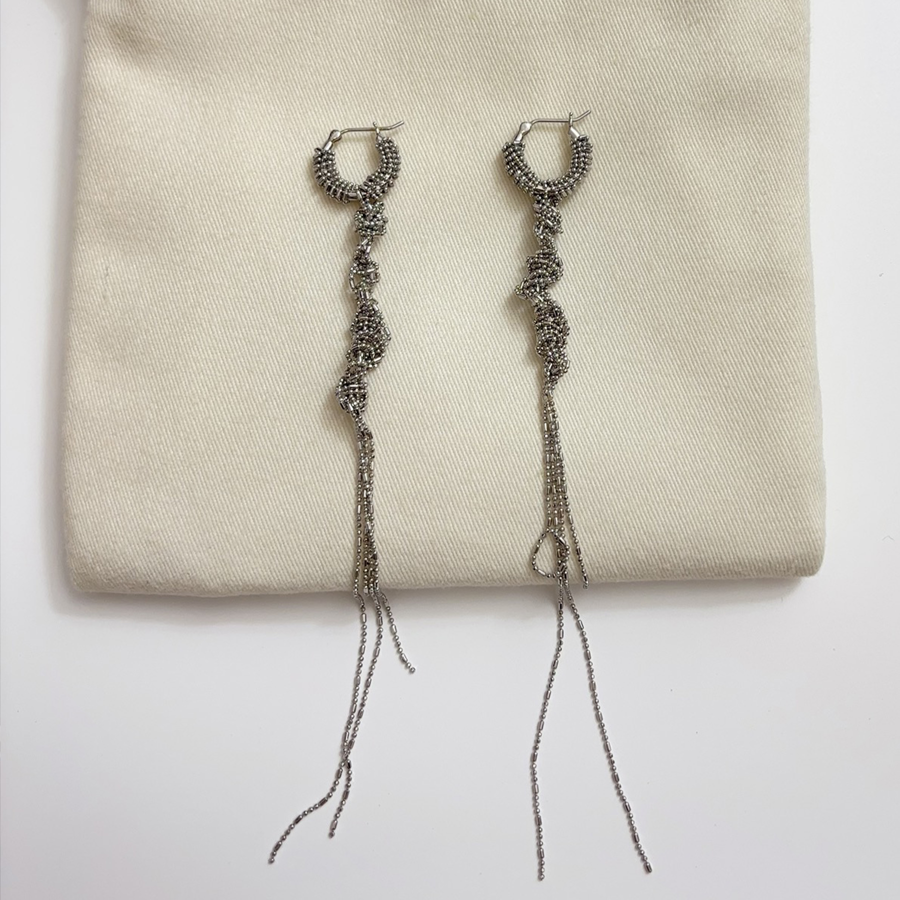 NIGO Lemaire Women's Fashionable And Luxurious Tassel Long Earring With Elegant Silver-plated Metal Chain 925 Silver Needle Accessory Ngvp #nigo2182