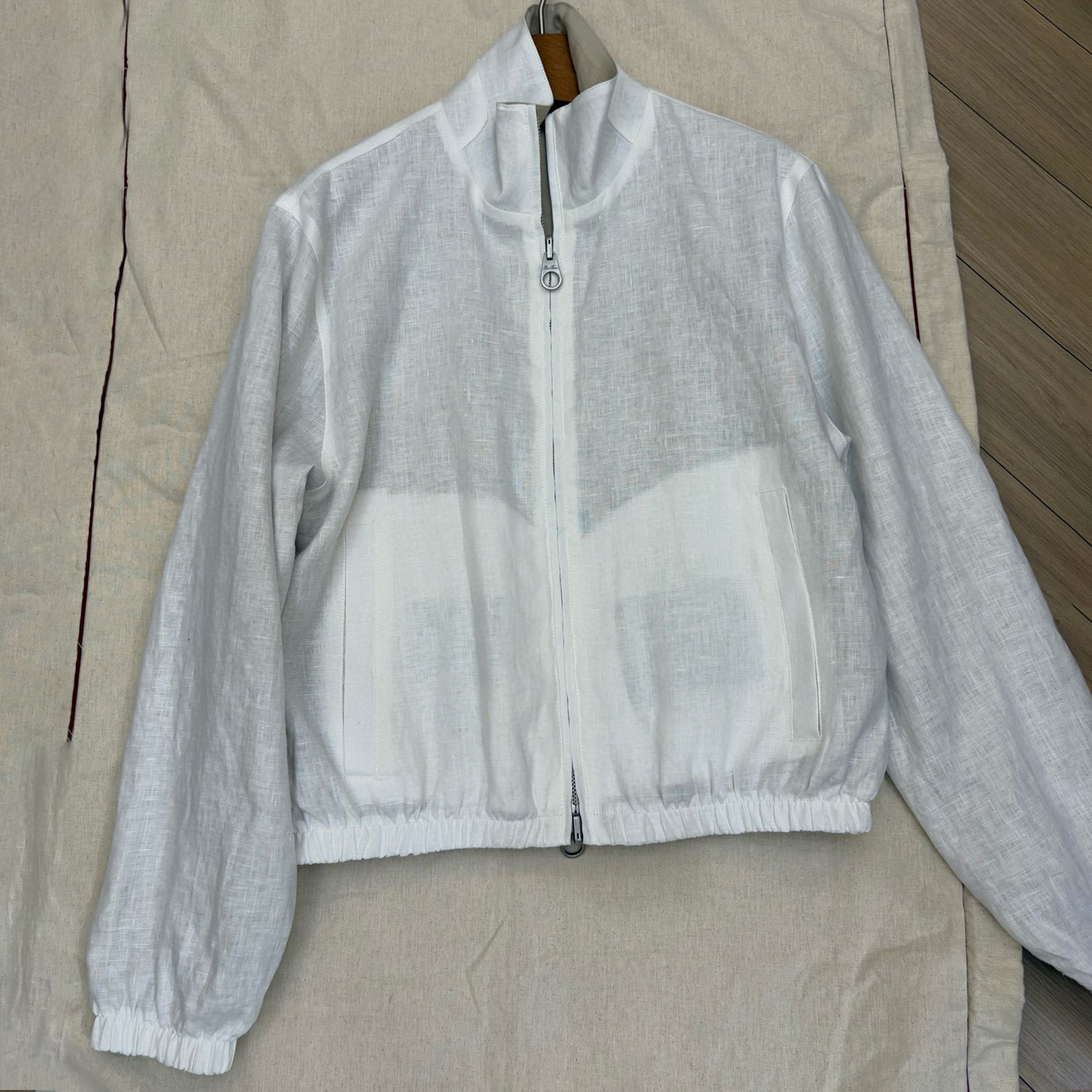 NIGO Loro Piana Women's Double-sided Pilot Jacket Pink And White Stand-up Collar Zipper Short Jacket Fashionable Casual Trendy Coat Ngvp #nigo2179