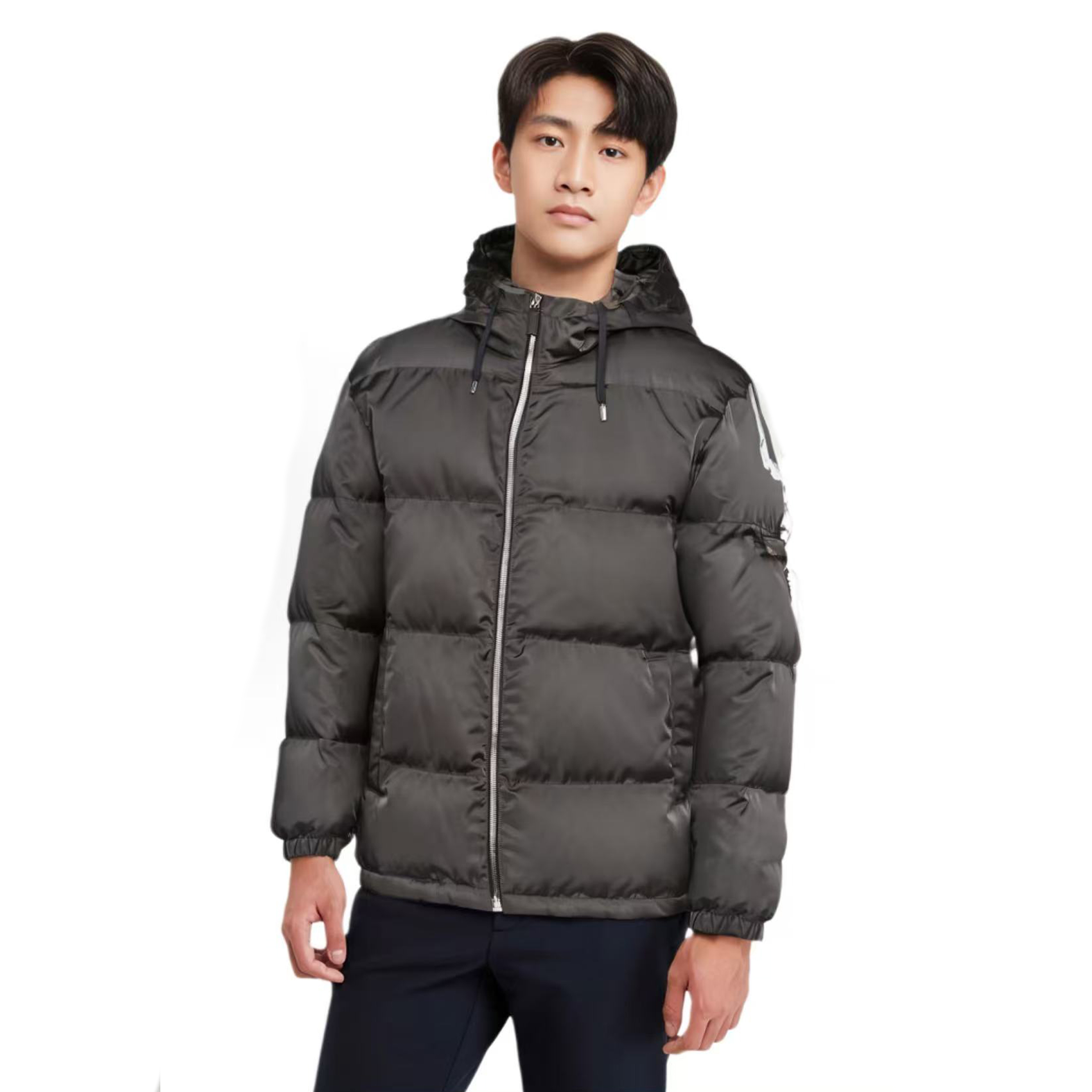 NIGO Prada Men's Fall And Winter Nylon Down Jacket Jacket Triangle Logo Hooded Zipper Jacket Fashion Trend Leisure Solid Color Down Coat Ngvp #nigo2187