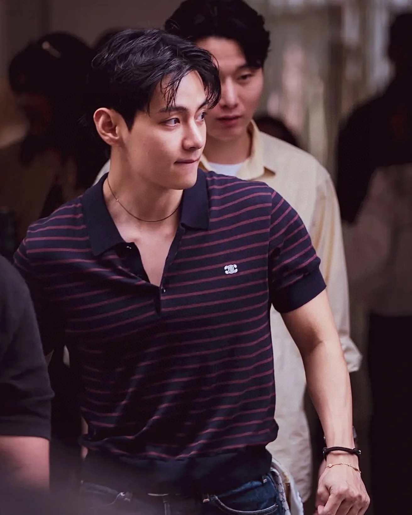 NIGO Celine Men's Summer Striped Color-block Short-sleeve Polo Shirt Knitted Fashion Casual T-shirt #nigo78114