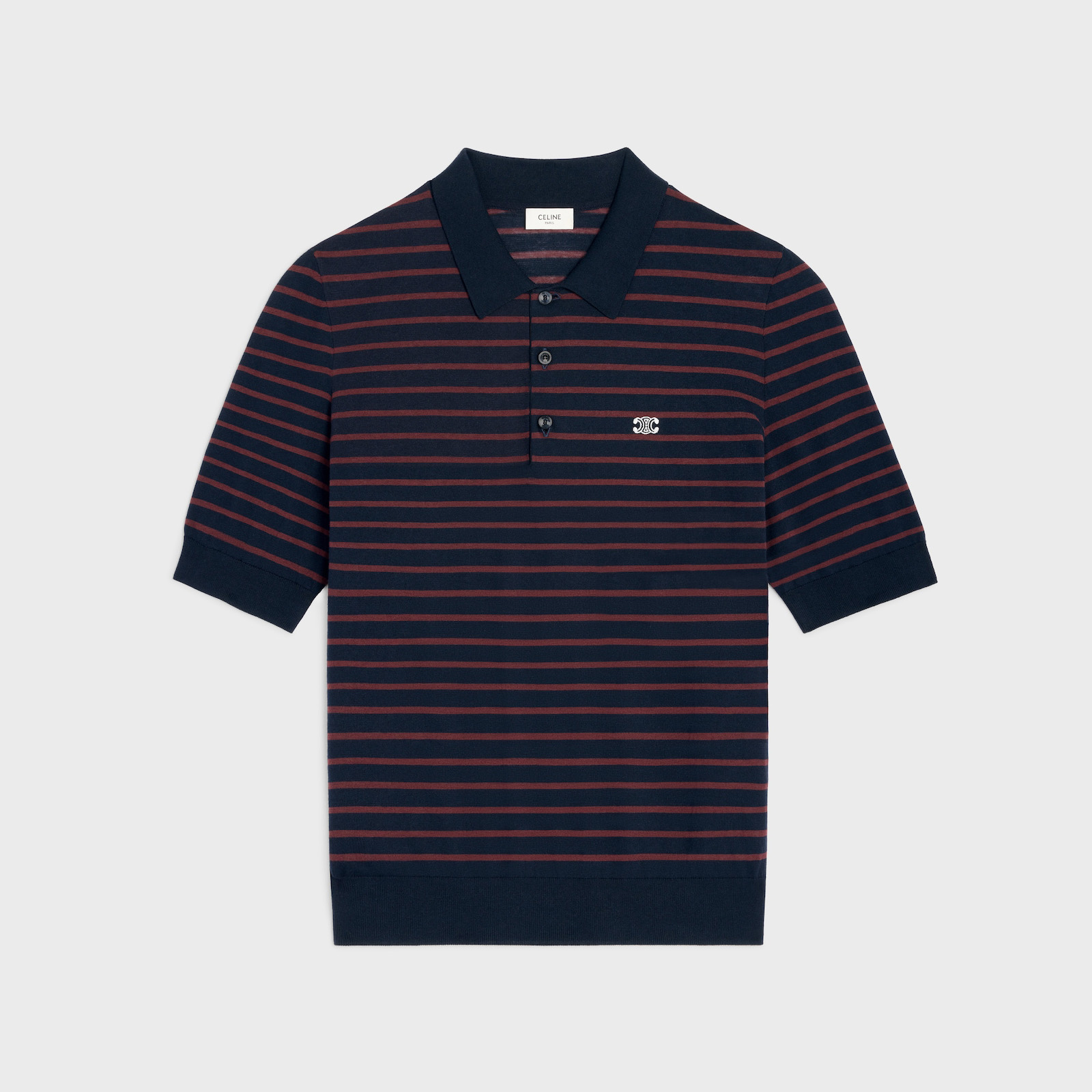 NIGO Celine Men's Summer Striped Color-block Short-sleeve Polo Shirt Knitted Fashion Casual T-shirt #nigo78114