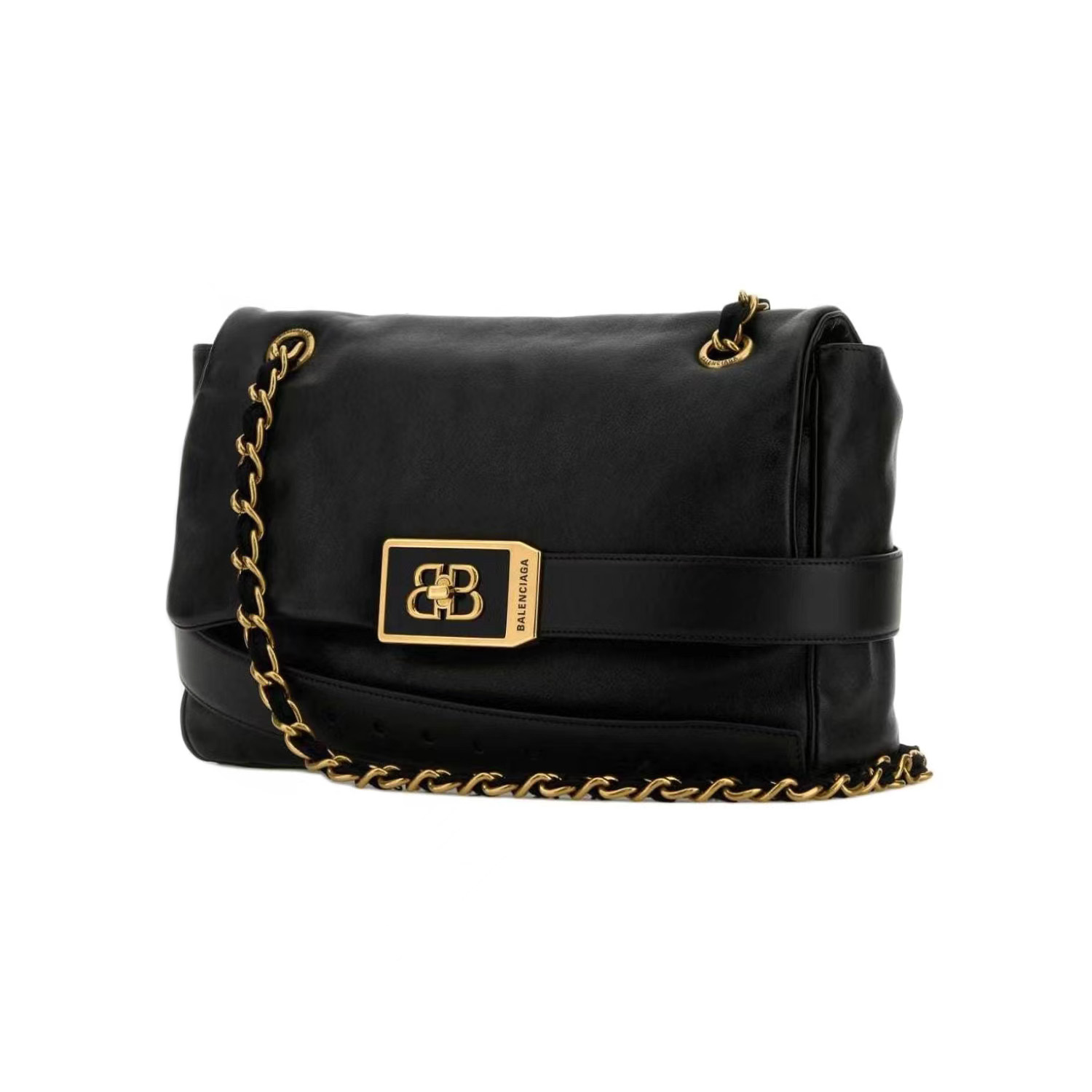 NIGO Balenciaga MODU Women's Solid Color Brand Logo Chain Decorated Cowhide Shoulder Bag Handbag Bags #nigo78124