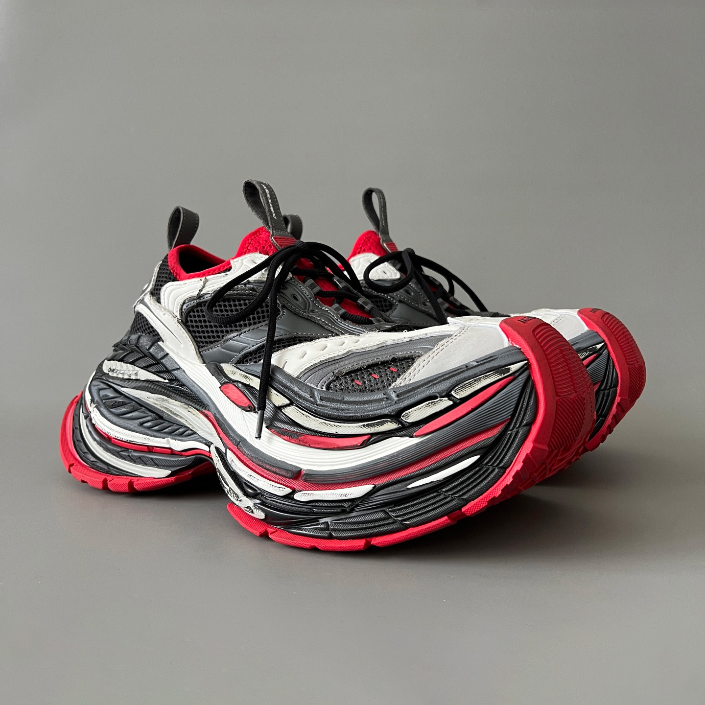 NIGO Balenciaga PLATFORM REDUCED 16XL Men's Spring/Autumn Round-toe Thick-sole Low-top Lace-up Shoes Fashionable Trendy Sports Shoes #nigo78115