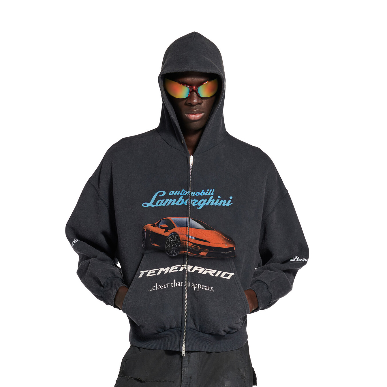 NIGO Balenciaga Automobili Lamborghini Hoodie Men's Spring/Autumn Solid Color Classic Printed Zipper Sweatshirt Pullover Hoodie#nigo78122