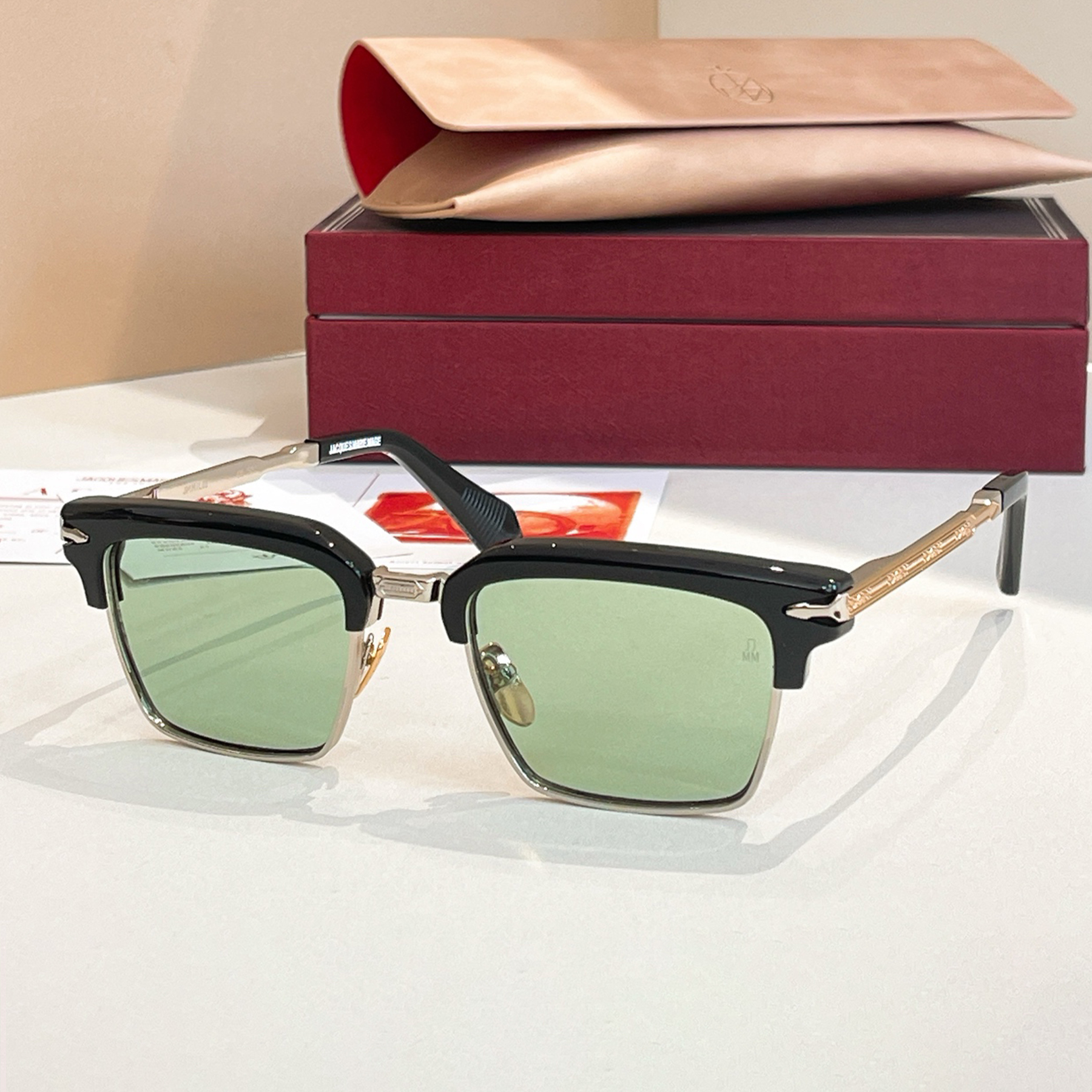 NIGO Jacques Marie Mage Alin Men's And Women's Spliced Metal Half-frame Tinted Sunglasses Fashion Modern Trend Casual Glasses Accessories Ngvp #nigo2221