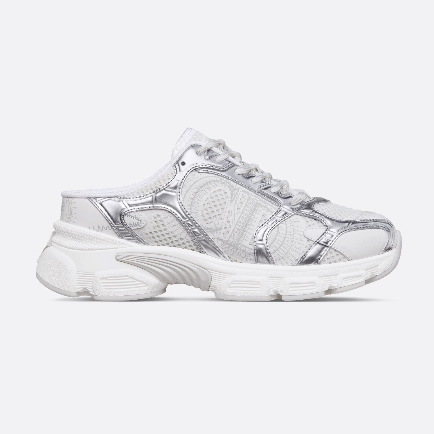 NIGO Dior Chrono Women's Spring/autumn Two-tone Mesh Fabric Round Toe Lace-up Slip-on Low-top Shoes Fashion Casual #nigo78135