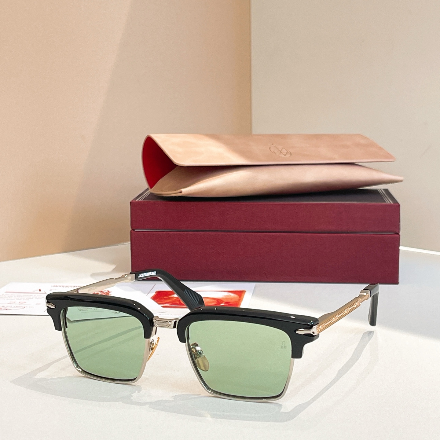 NIGO Jacques Marie Mage Alin Men's And Women's Spliced Metal Half-frame Tinted Sunglasses Fashion Modern Trend Casual Glasses Accessories Ngvp #nigo2221