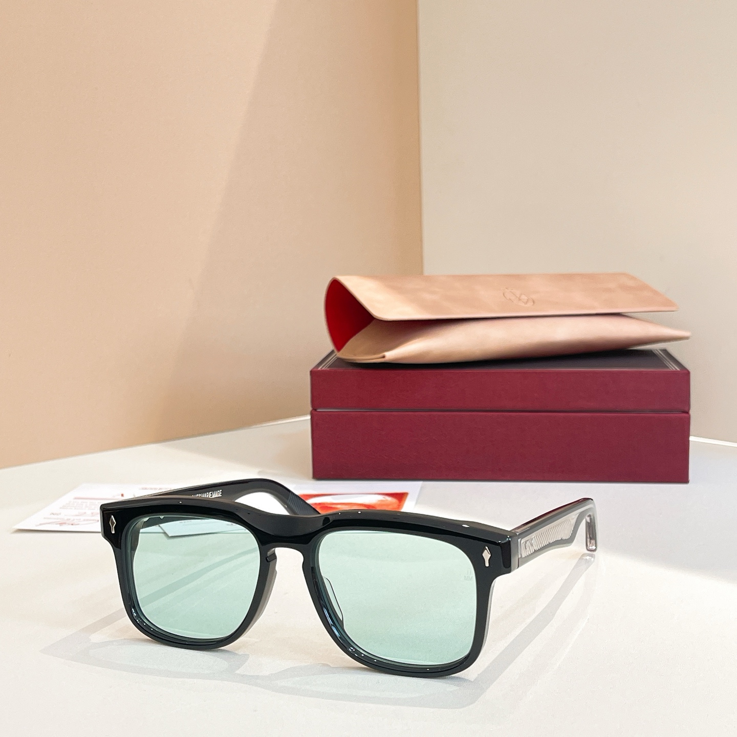 NIGO Jacques Marie Mage Wesleyi Men's And Women's Transparent Frames Square Tinted Sunglasses Fashion Modern Trend Casual Glasses Accessories Ngvp #nigo2219