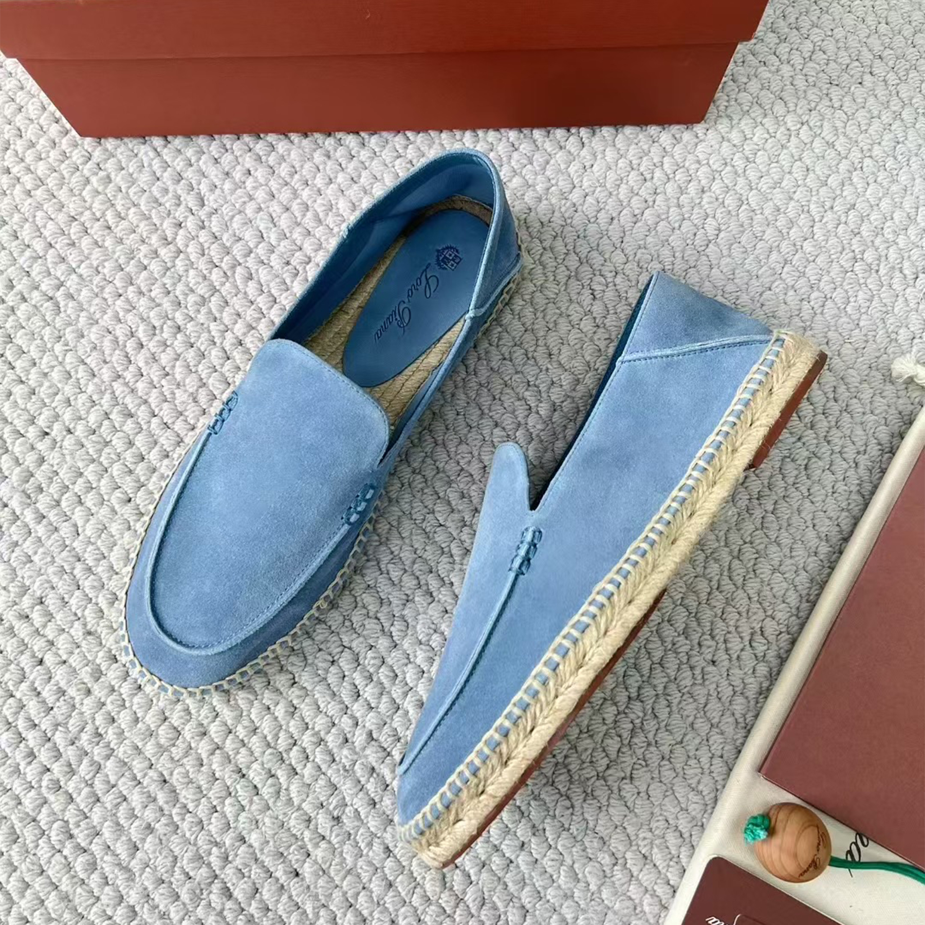 NIGO Loro Piana Seaside Walk Men's Casual Shoes Spring And Summer Suede Casual Shoes Fashion Temperament Comfortable Flat Shoes Slippers Ngvp #nigo2224