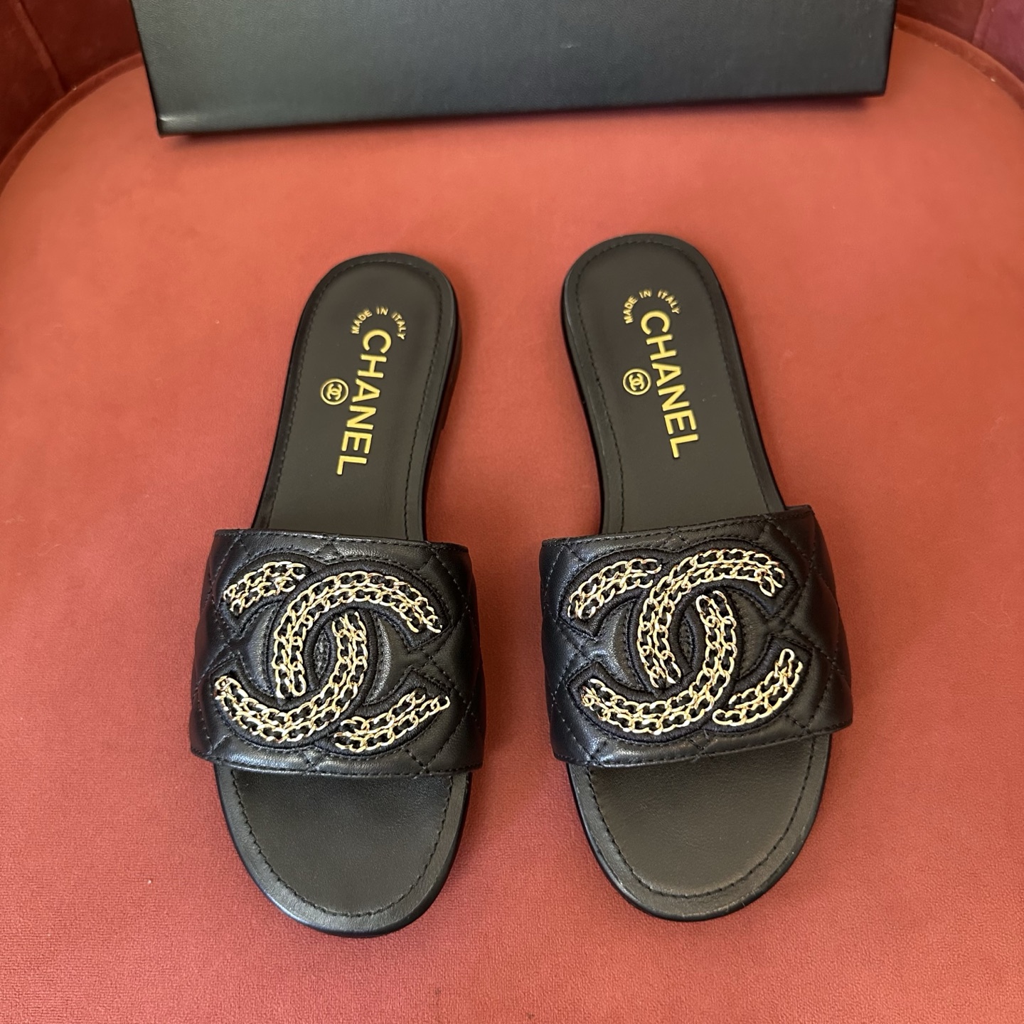 NIGO Chanel Women's Spring Summer Leather Logo Slippers Solid Color Woven Shoes Fashion Casual Trend Elegant Sandals #nigo81417