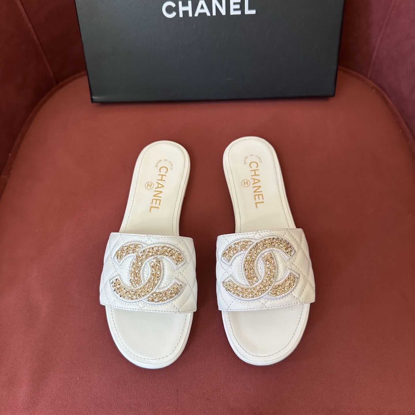 NIGO Chanel Women's Spring Summer Leather Logo Slippers Solid Color Woven Shoes Fashion Casual Trend Elegant Sandals #nigo81417