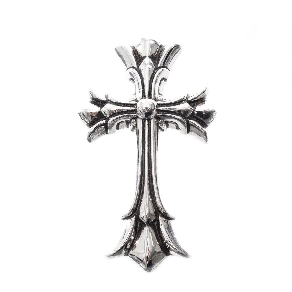 NIGO Chrome Hearts Classic Fashion Retro Cross Pendant 925 Silver Necklace Pendant For Men And Women Accessories #nigo78151