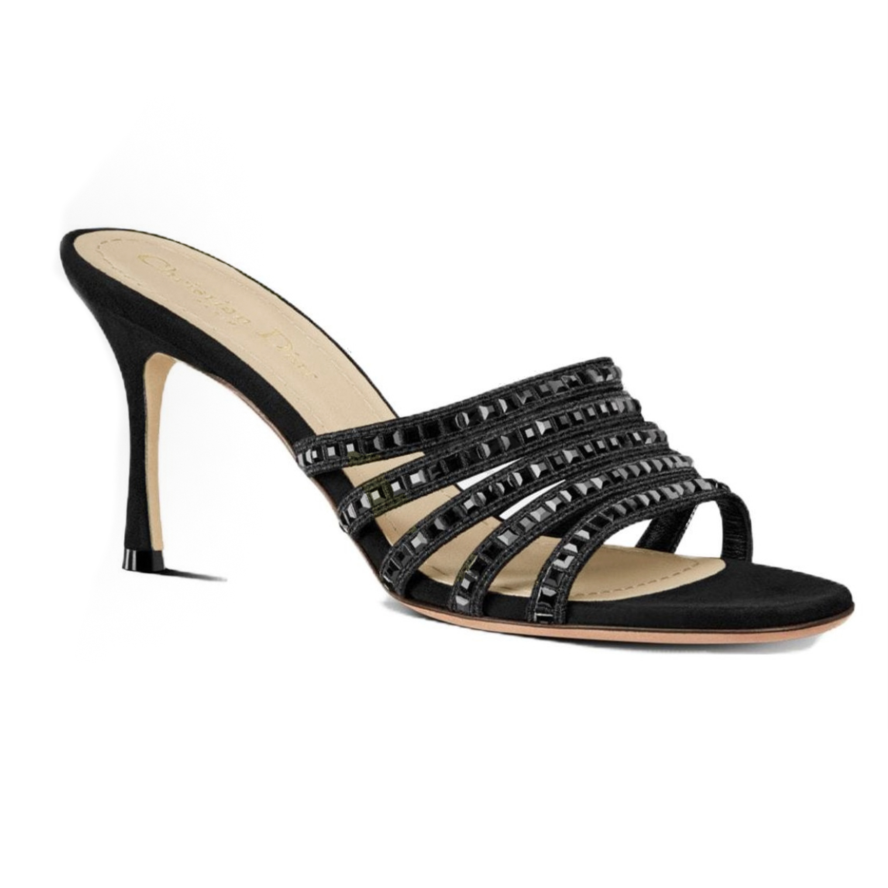 NIGO Dior Gem High Heel Fashion Sandals Slippers Women's Spring And Summer Black Silver Gold 8cm Leather Shoes Heel Fashion Temperament Sexy High Heel Shoes #nigo81416