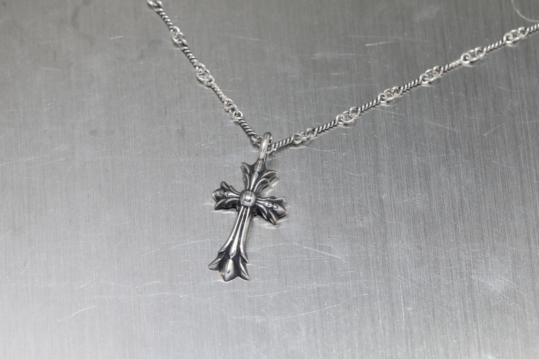 NIGO Chrome Hearts Classic Fashion Retro Cross Pendant 925 Silver Necklace Pendant For Men And Women Accessories #nigo78151