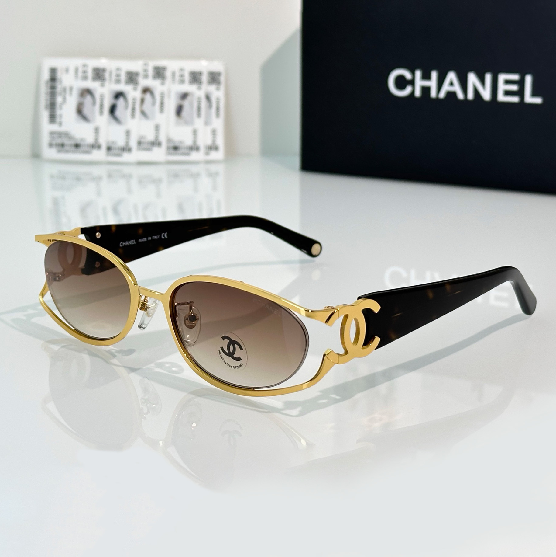 NIGO Chanel Classic Fashionable Openwork Logo Oval Sunglasses, Suitable For Both Men And Women. Sunglasses Glasses #nigo78145