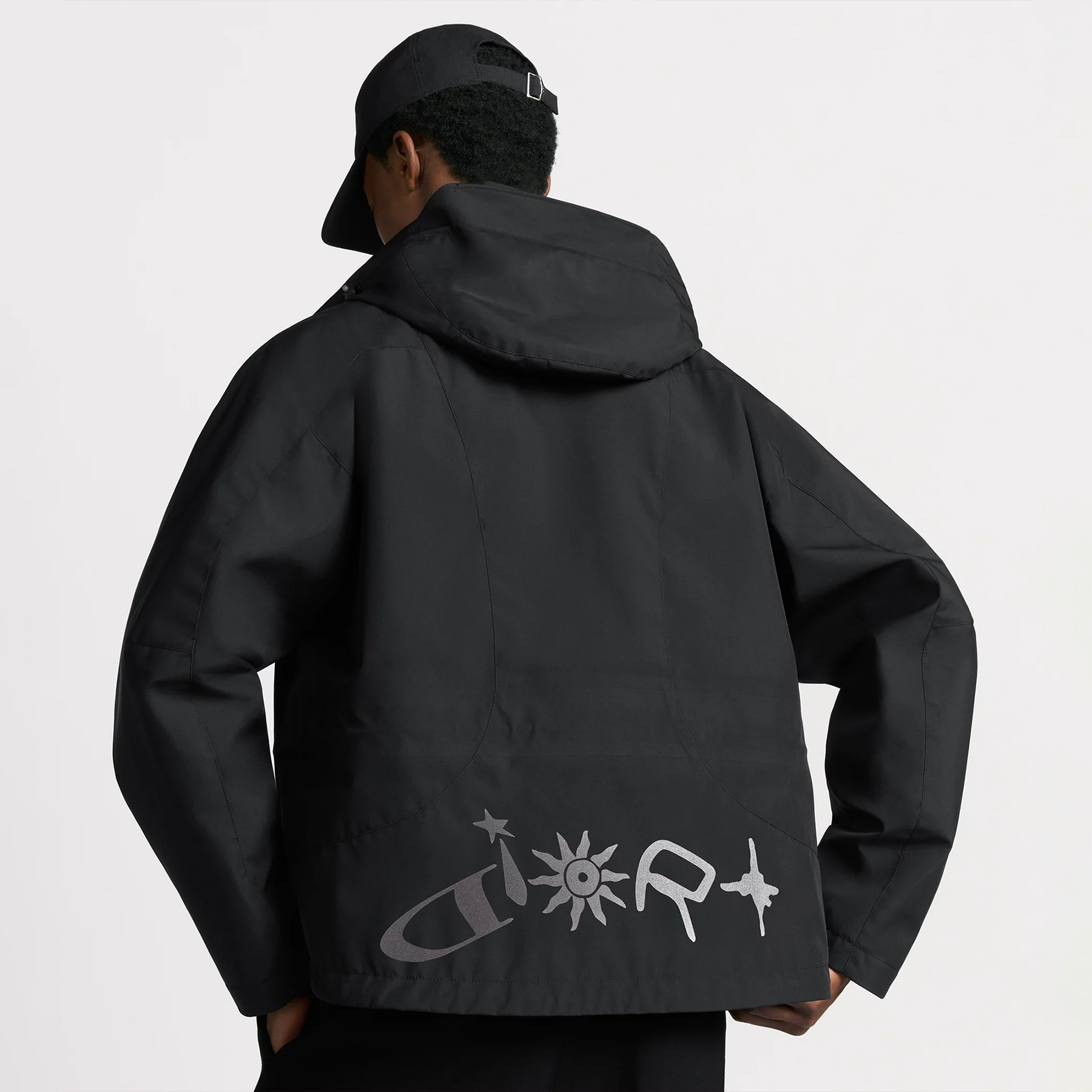 NIGO Dior And Lewis Hamilton Parker Coat Men's Fall And Winter Hooded Zipper Black Jacket Fashion Trend Logo Short Jacket #nigo81418