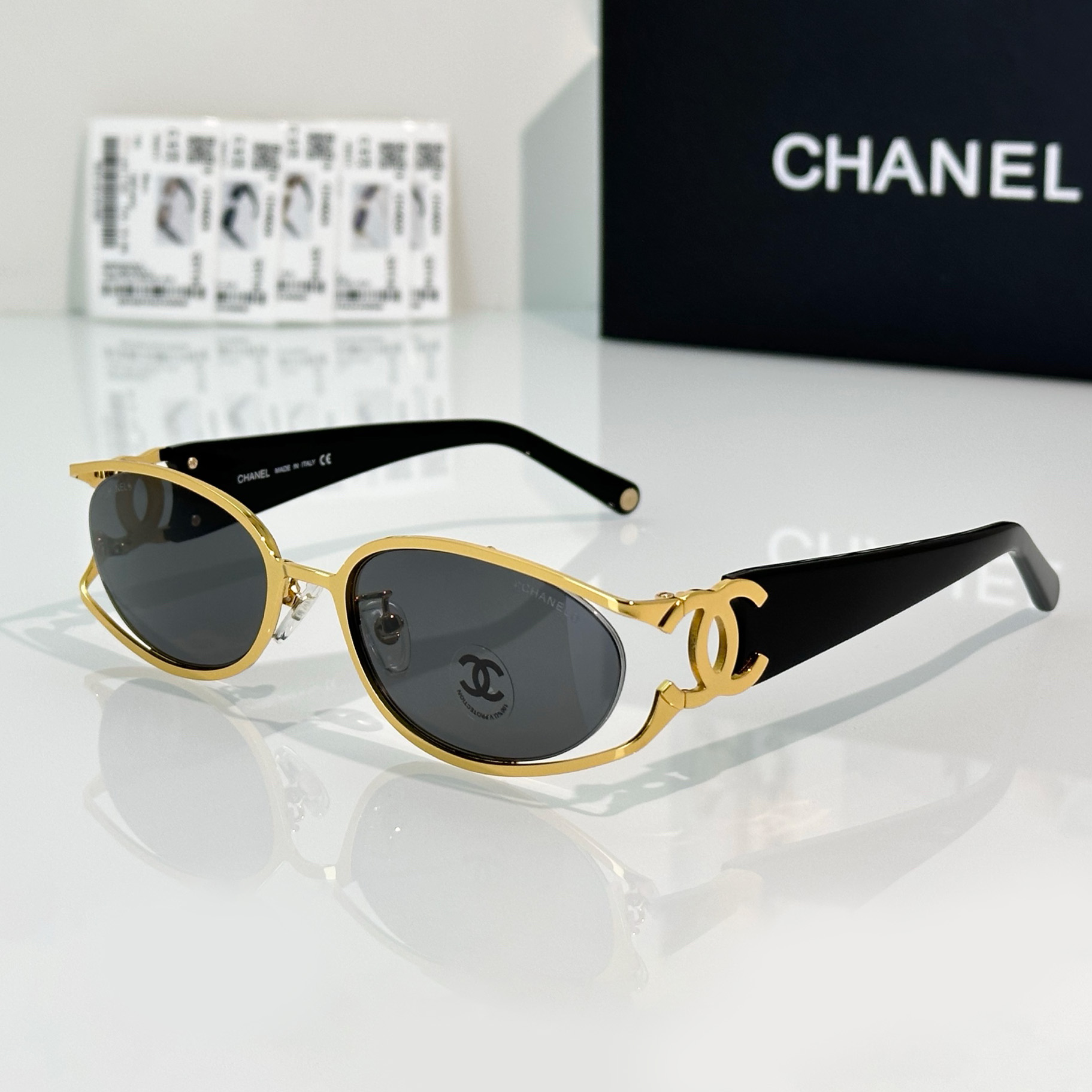 NIGO Chanel Classic Fashionable Openwork Logo Oval Sunglasses, Suitable For Both Men And Women. Sunglasses Glasses #nigo78145