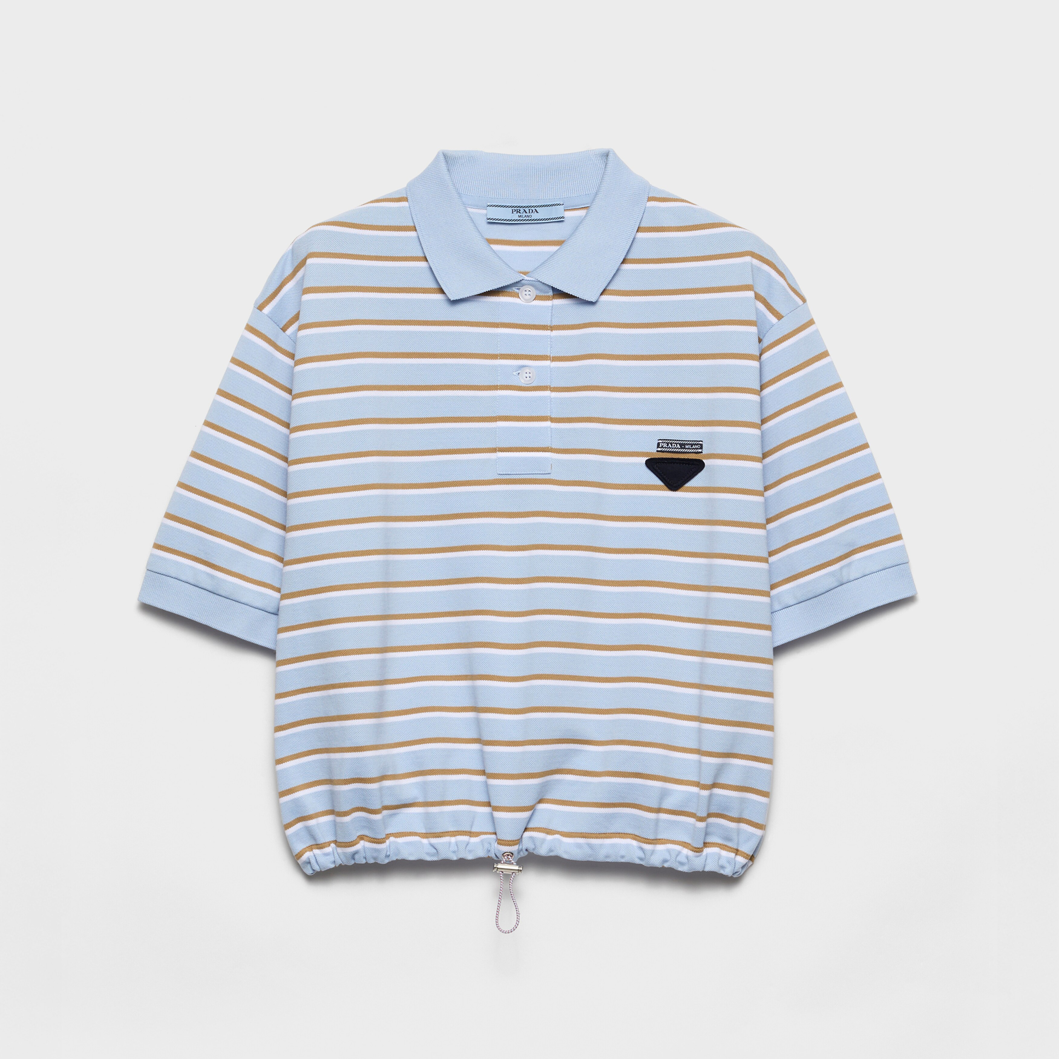 NIGO Prada Women's Summer Fashion Casual Short Sleeve Striped Polo Shirt With Collar And Drawstring Polo Shirt T-shirt #nigo78155