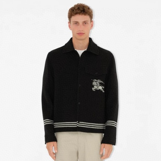 NIGO Burberry Men's Spring/Autumn Solid Color Fashionable Simple Striped Print Pattern Pointed Collar Single Breasted Long Sleeved Jacket #nigo78165