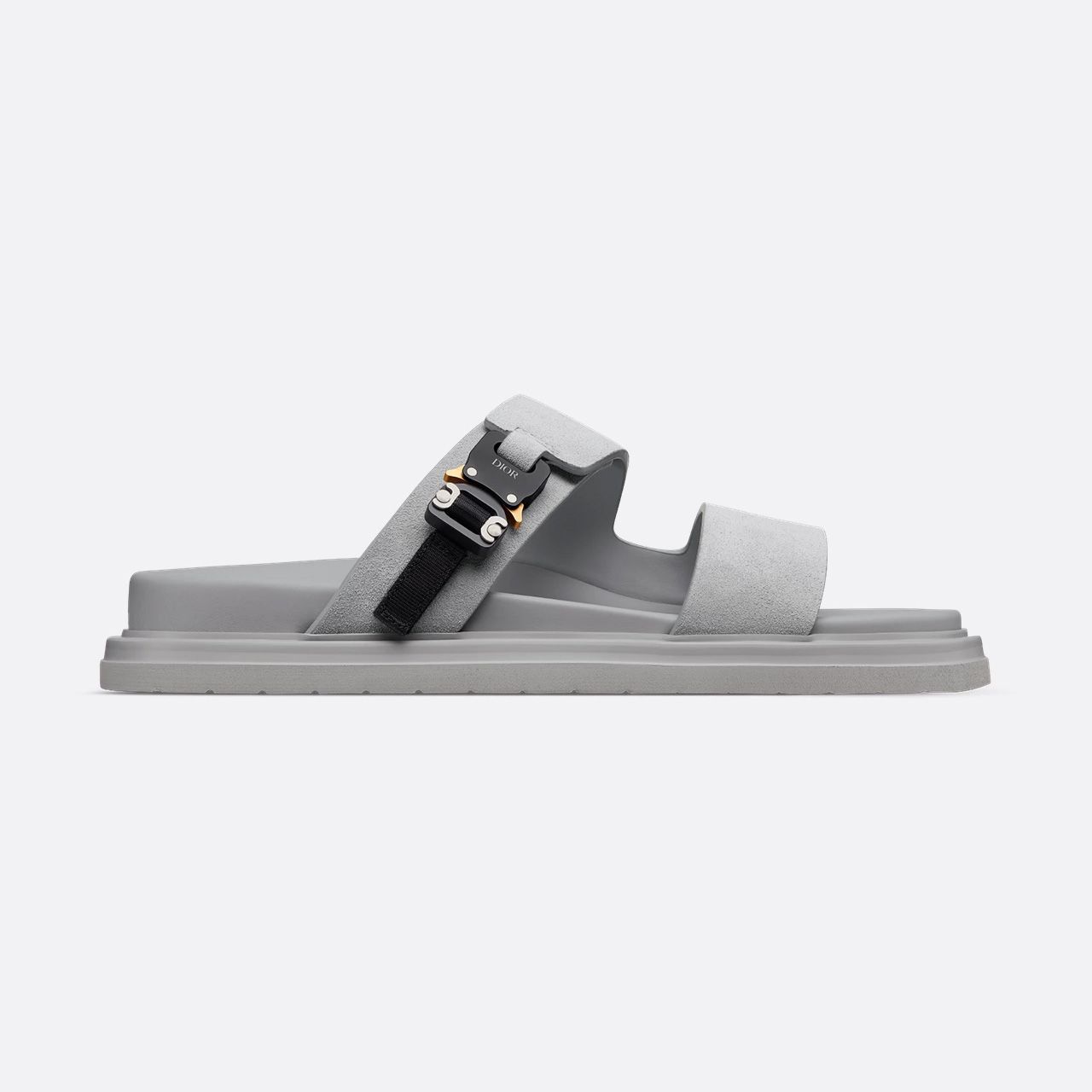 NIGO Dior Aqua Men's Summer Solid Color Classic Fashion Casual Suede Leather Aluminum Buckle Round Toe Flat Shoe Slippers Shoes #nigo78181