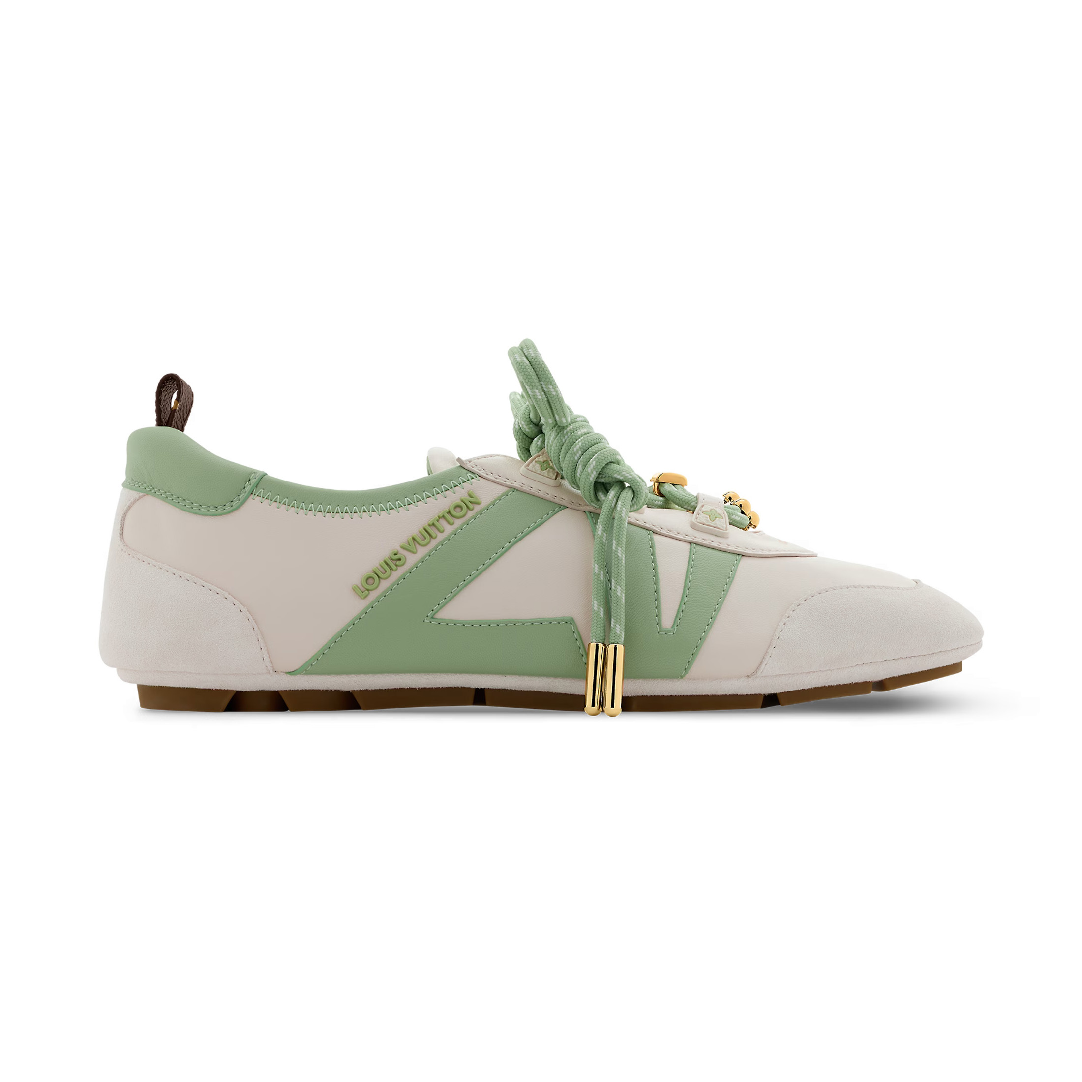 NIGO Louis Vuitton LV SNEAKERINA Women's Spring/fall Fashion Casual Round Toe Lace Up Leather Low Top Ballet Style Shoes With Thin Soles Shoes #nigo78176