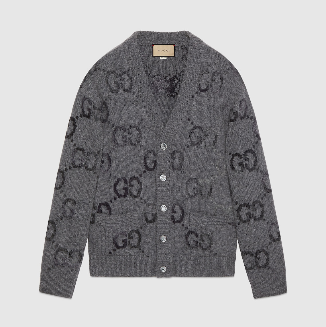 NIGO Gucci Men's And Women's Spring And Autumn Solid Color Logo Print Single-breasted V-neck Long Sleeve Cashmere Cardigan Jacket #nigo78173