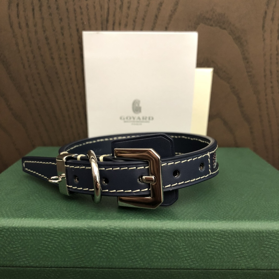 NIGO GOYARD Pet Leather Buckle Collar Comfortable Fashion Trendy Pet Necklace Accessories Others #nigo81428