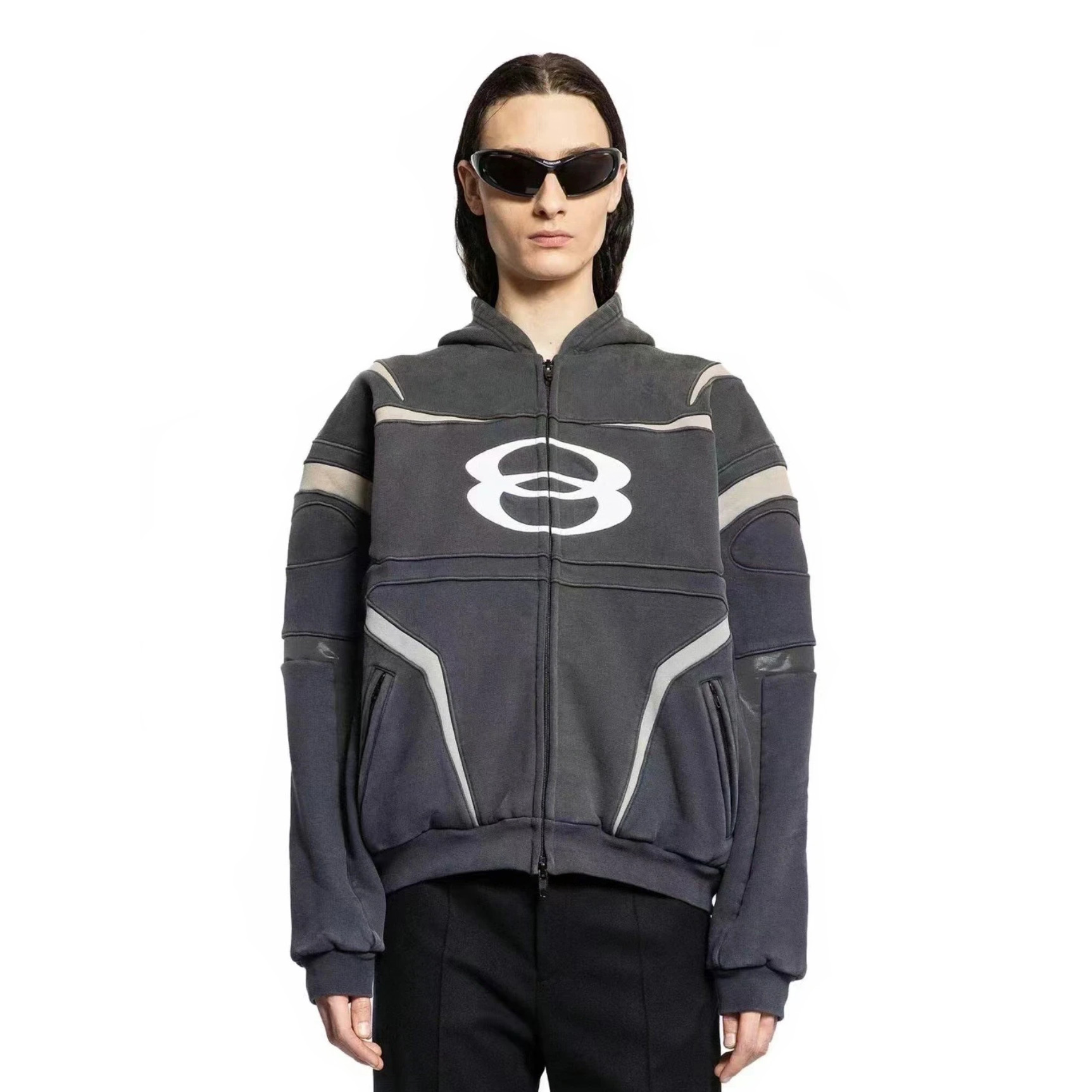 NIGO Balenciaga Men's Spring/Autumn Fashion Casual Hooded Zipper Long Sleeved Sweatshirt Jacket #nigo78194