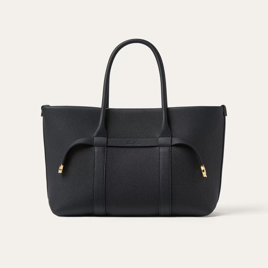 NIGO Loro Piana Ghiera Shopper Women's Classic Fashion Solid Color Ring Buckle Leather Tote Bag Bags #nigo78198