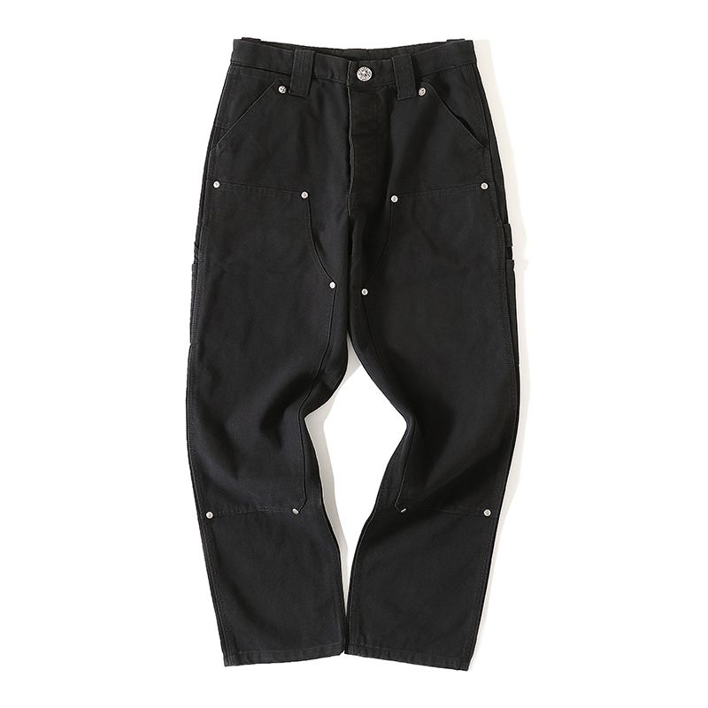 NIGO Chrome Hearts Men's Spring/Autumn Fashion Casual Solid Colour Straight Leg Work Trousers #nigo78186