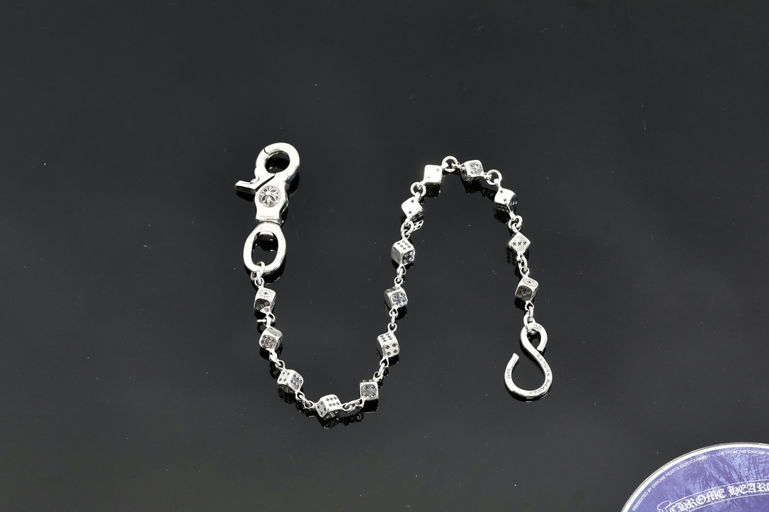 NIGO Chrome Hearts Pants Chain 14 Dice 925 Silver Keychain Fashion Trend Hip Hop Punk High Street Accessories  #nigo81426