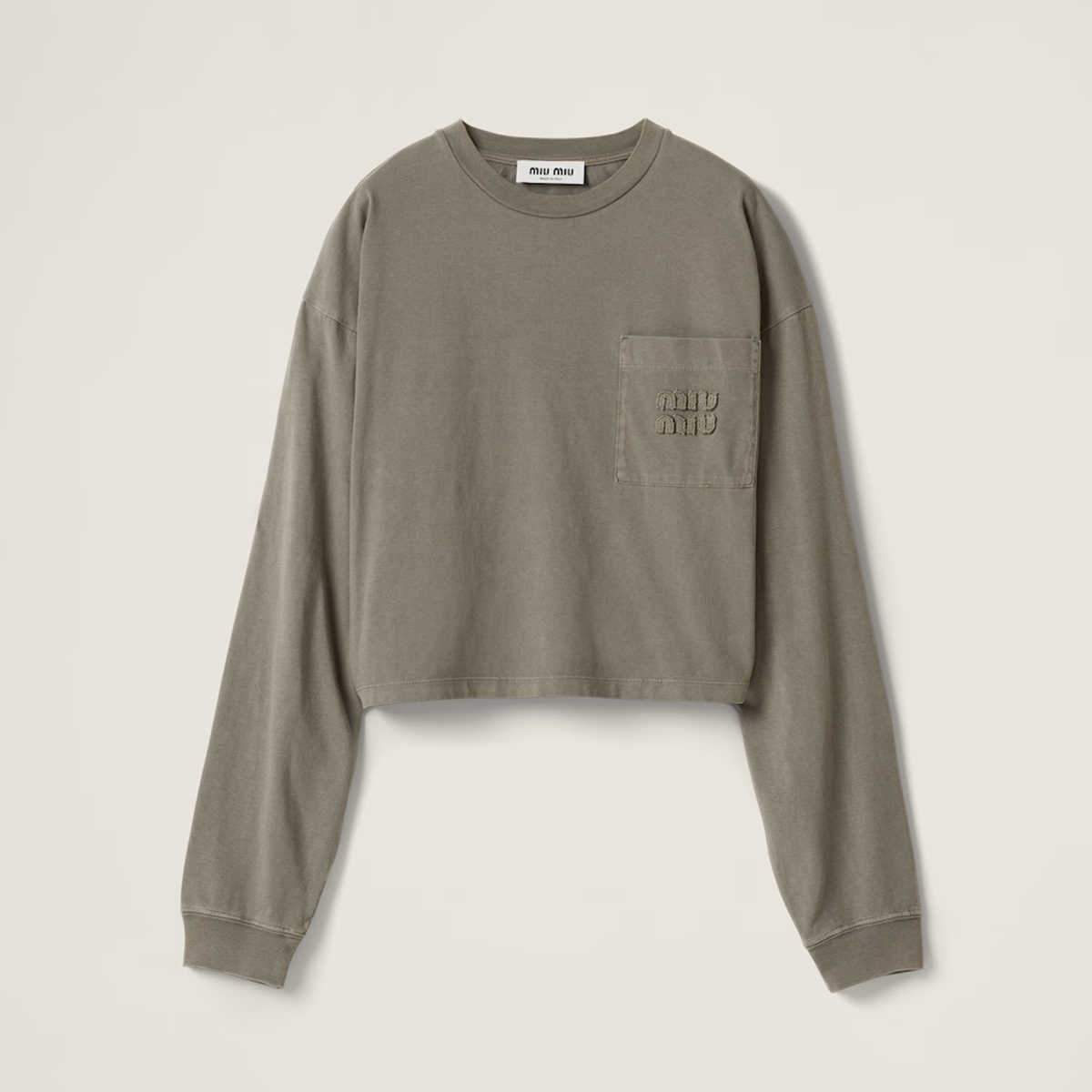 NIGO MiuMiu Women's Summer Jersey Knit Top Solid Color Round Neck Pullover Cotton Short Sleeve T-Shirt #nigo81464