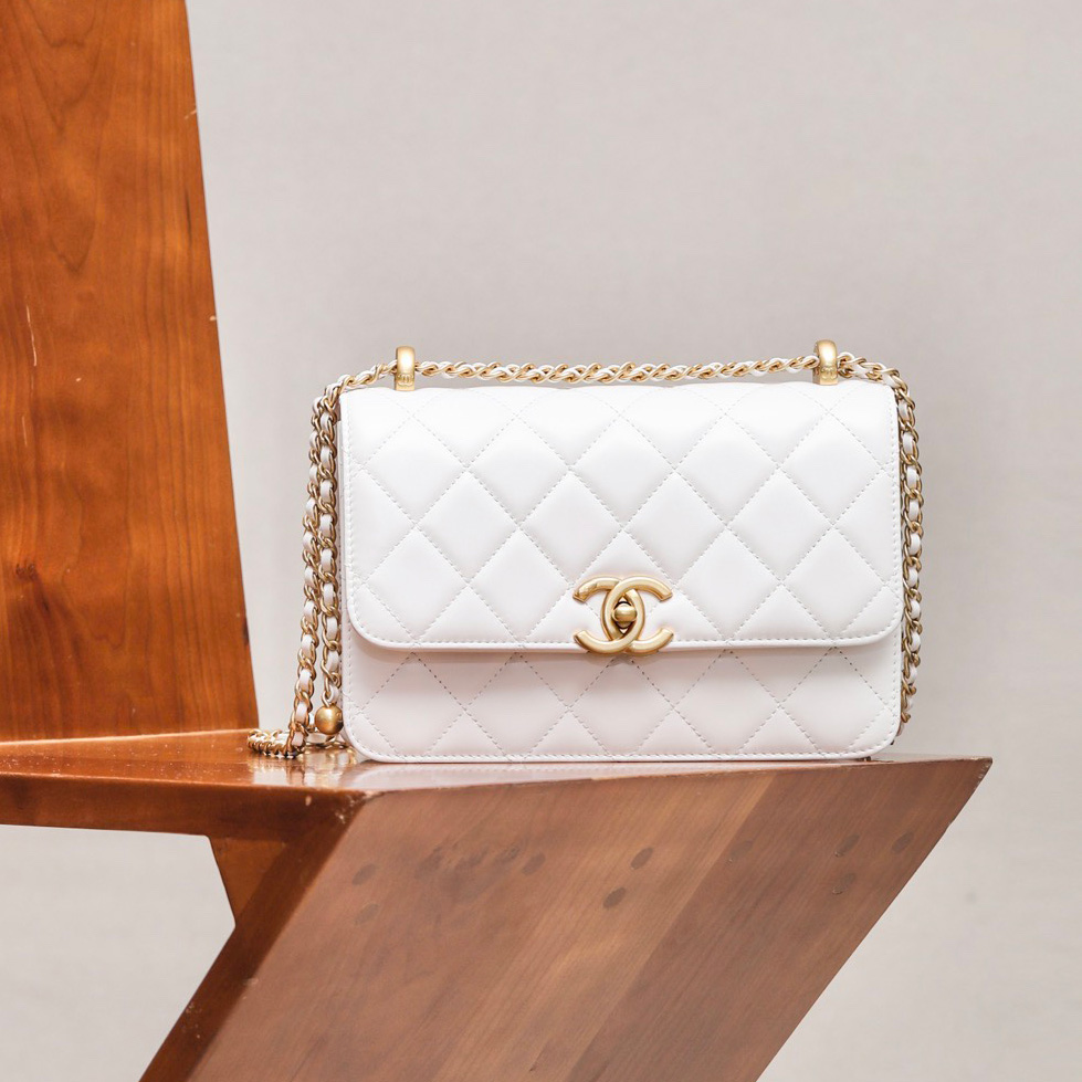 NIGO Chanel CF Women's Classic Fashion Solid Color Metal Logo Calfskin Handbag Crossbody Bag Bags #nigo78196