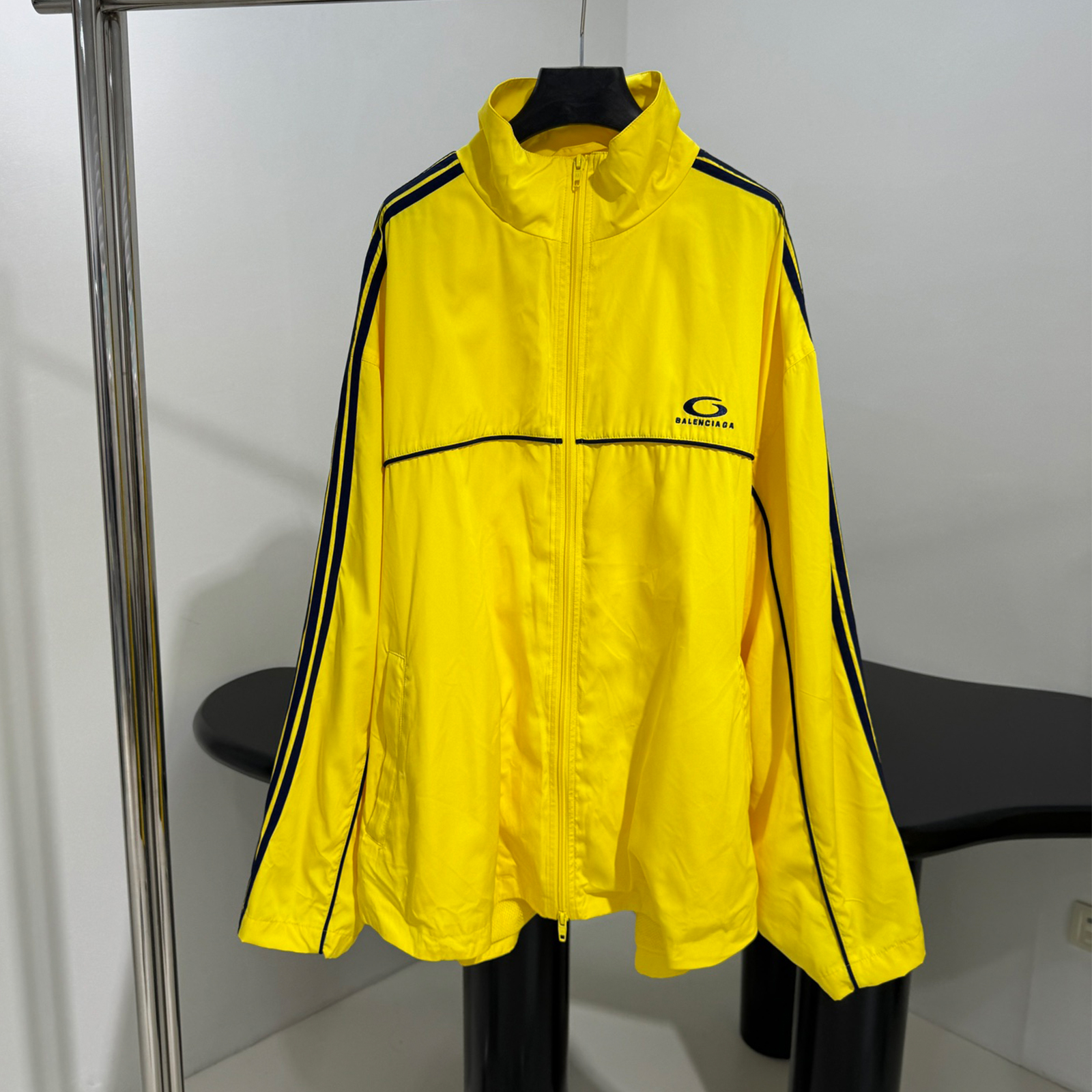 NIGO Balenciaga Men's Large Tracksuit Jacket Spring And Autumn Striped Solid Color Stand-Up Collar Zipper Embroidered Long Sleeve Coat Casual Elasticated Pants #nigo81356