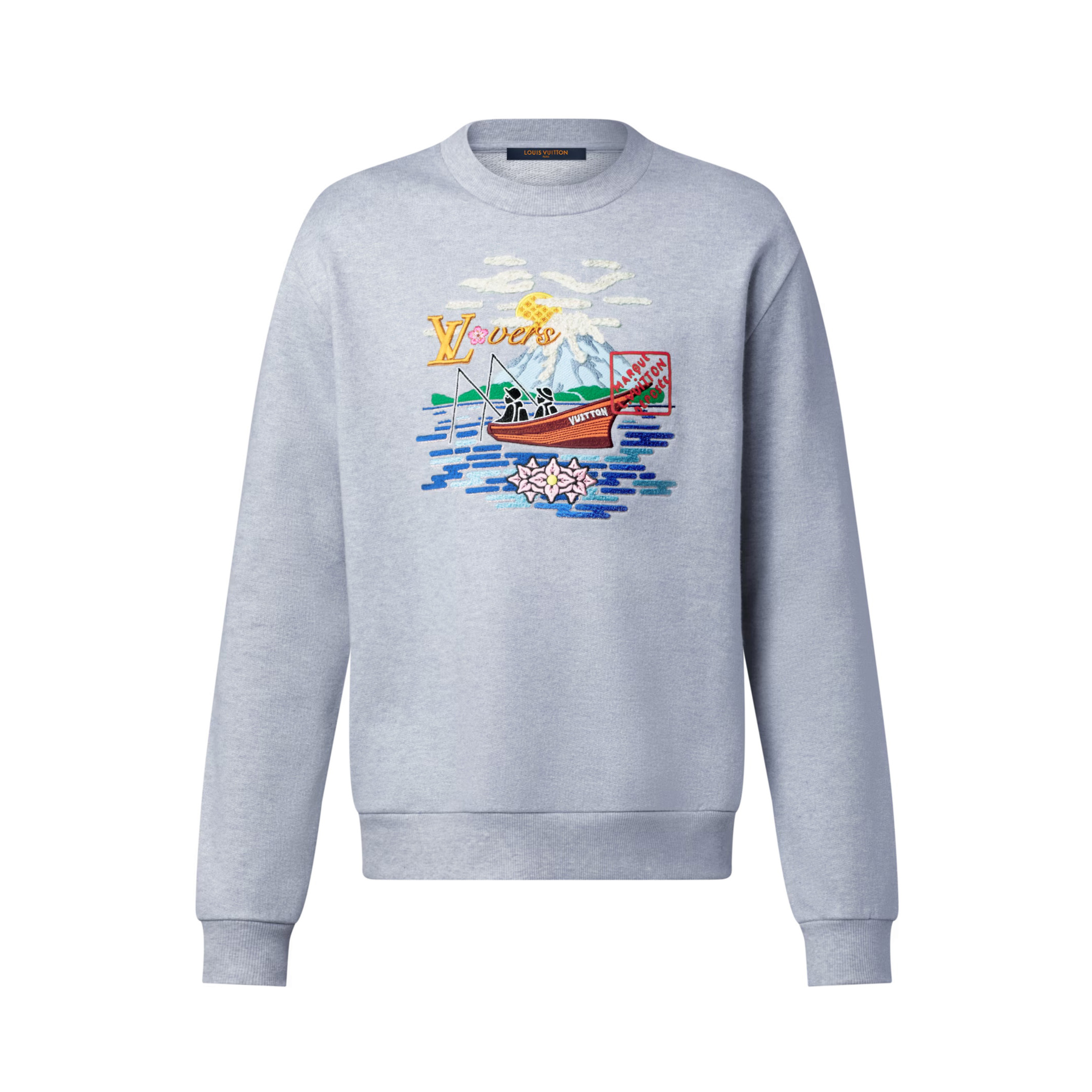 NIGO Louis Vuitton Men's Spring/Fall Solid Color Fashion Casual Embroidered Print Round Neck Long Sleeve Sweatshirt #nigo78212