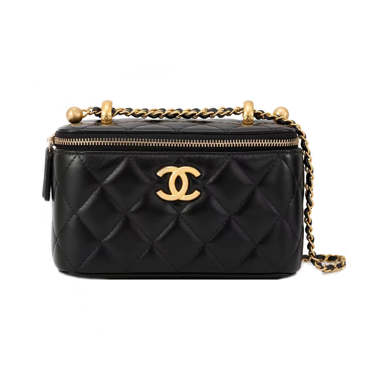 NIGO Chanel Women's Classic Fashion Solid Color Logo Sand Gold Buckle Zipper Chain Shoulder Bag Crossbody Bag Bags#nigo78225