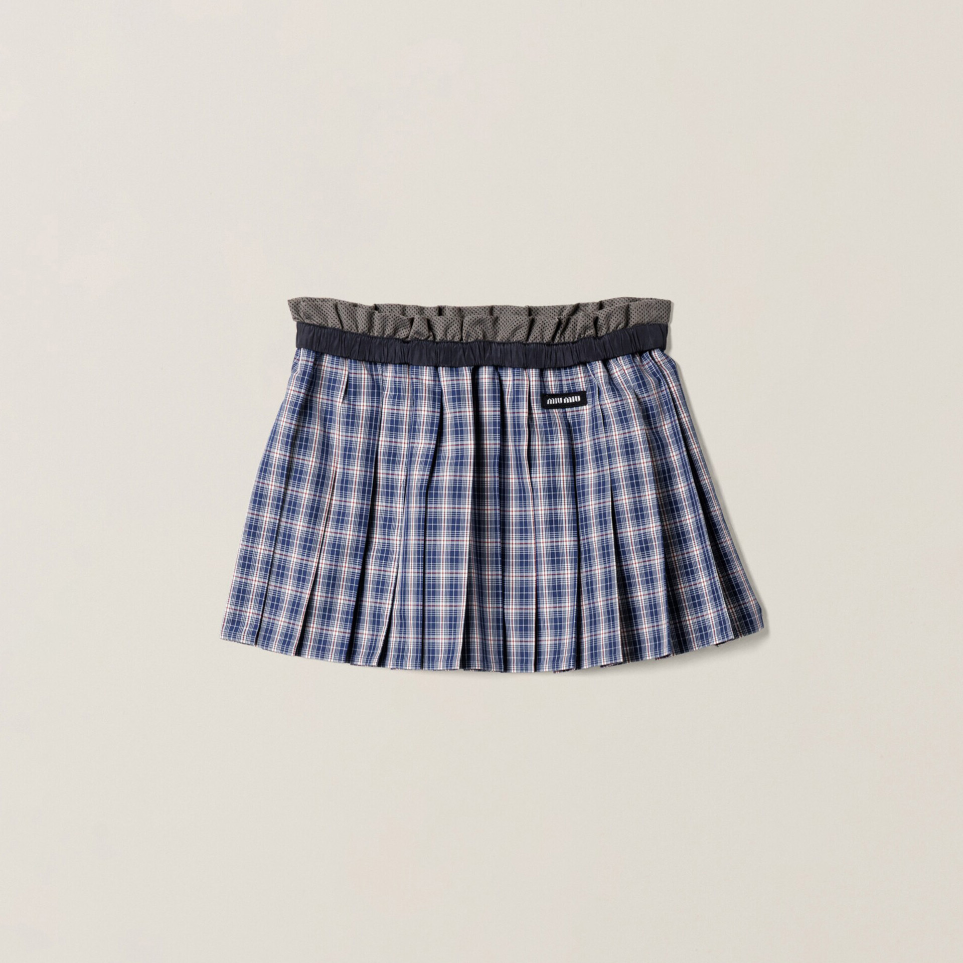 NIGO MiuMiu Women's Classic Fashionable Casual Plaid Pleated Elastic Mini Skirt Suitable For Summer Wear #nigo78215