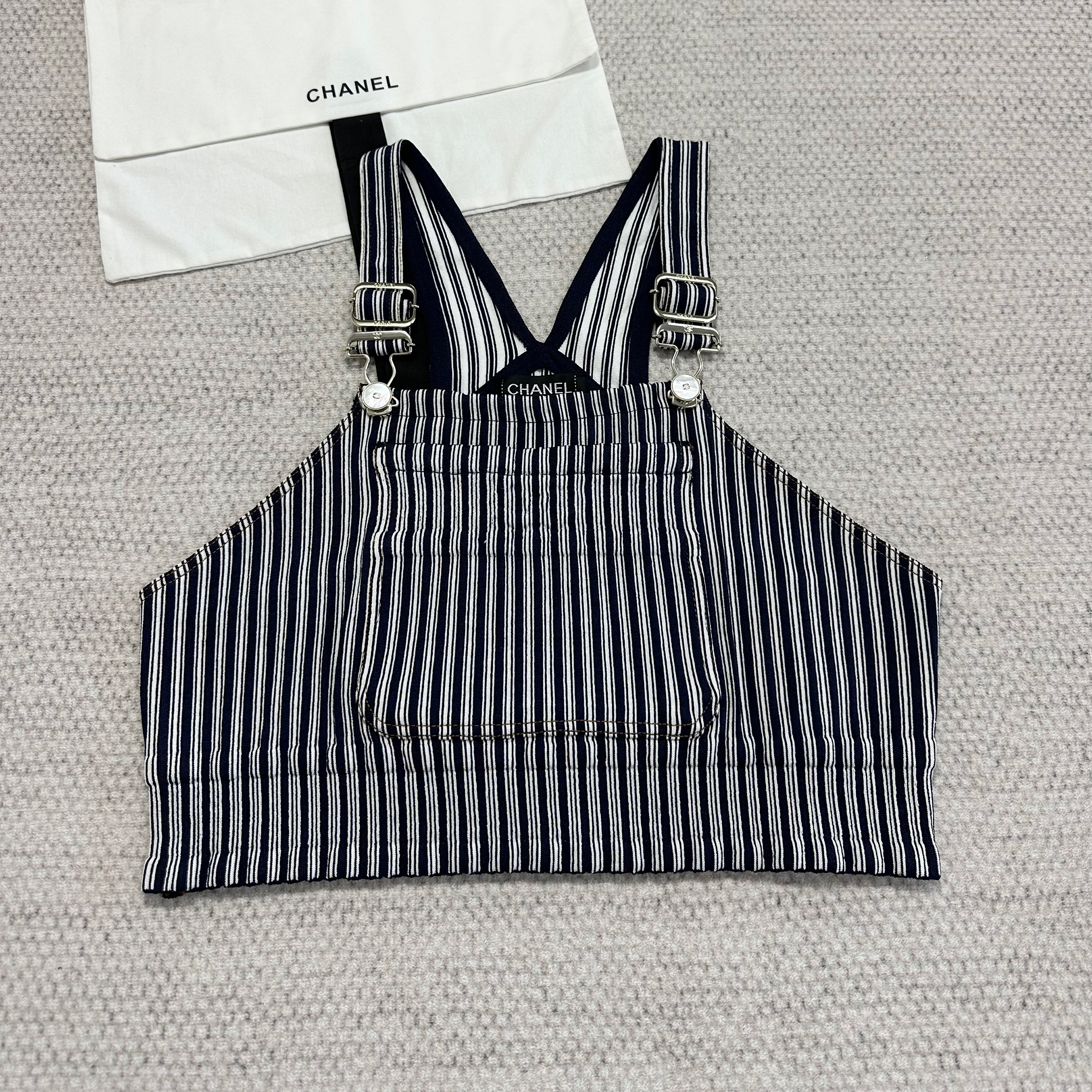 NIGO Chanel Women's Summer Striped Sleeveless Vest Tank Top High Street Solid Color Cotton Blend Top Strapless Ngvp #nigo2144