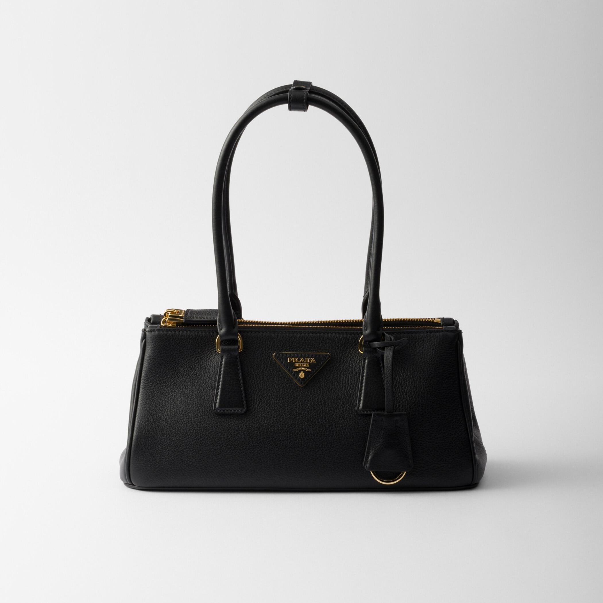 NIGO Prada Galleria Women's Classic Fashion Solid Color Metal Triangle Engraved Logo Calfskin Handbag Bags #nigo78231