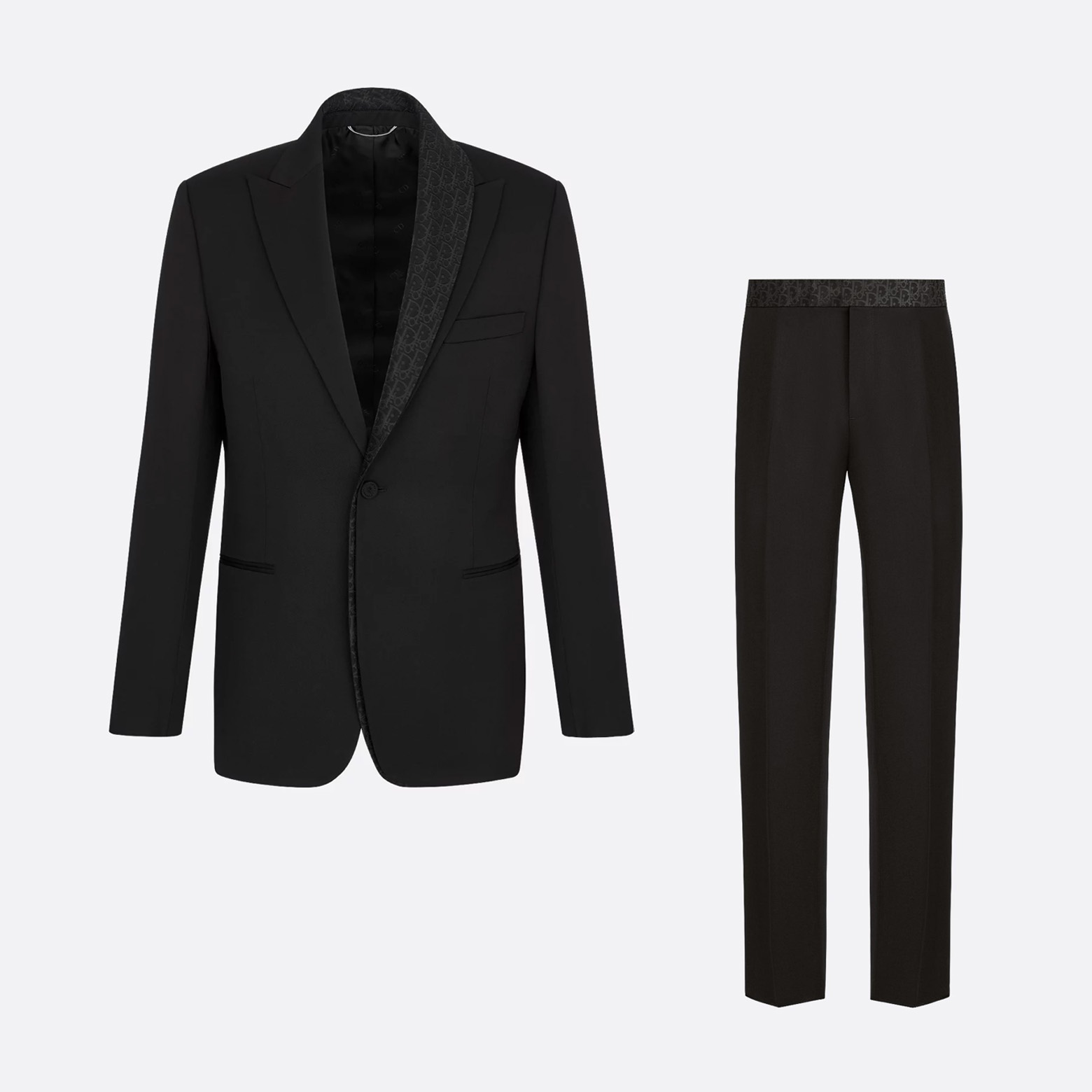 NIGO Dior Men's Autumn/Winter Solid Color Classic Lapel Single-Breasted Wool Twill Fabric Twill Print Casual Long Pants Blazer Jacket Suit Set #nigo78244