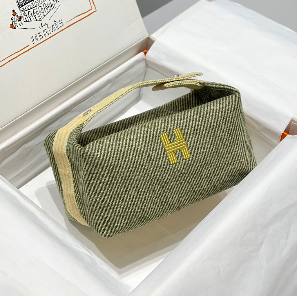 NIGO Hermes Classic Casual Color Block Canvas Tote Bag Makeup Bag Toiletry Bag Bags #nigo78245