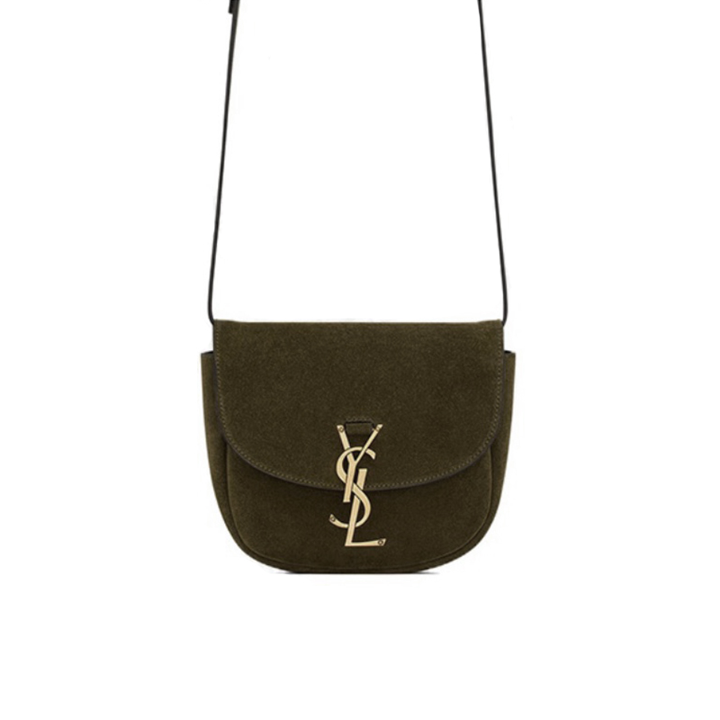 NIGO Saint Laurent Women's KAIA Small Retro Single Shoulder Crossbody Bag with Metal Logo, Suede Leather, Solid Color Bags 619740-1S74W-3288 #nigo81466