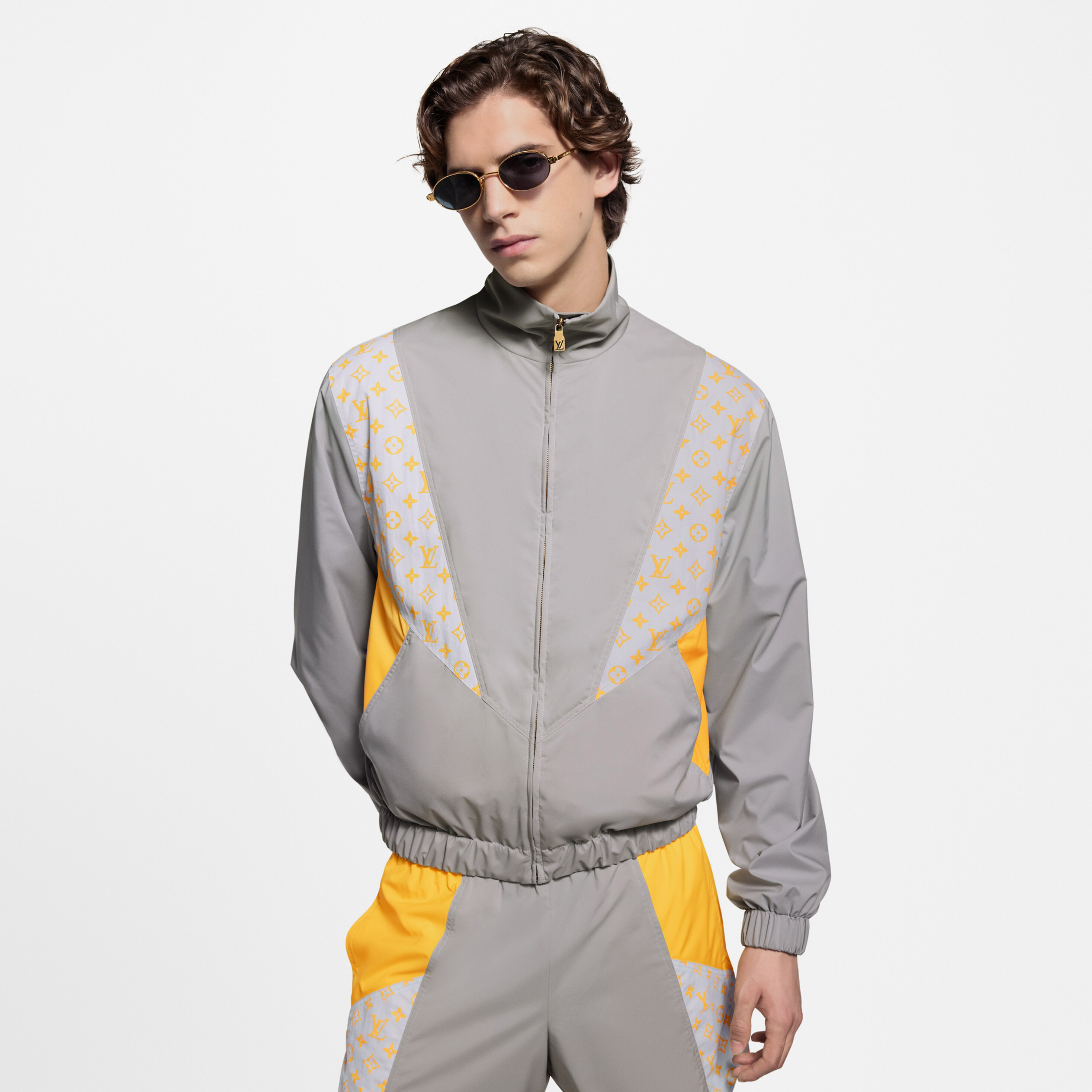 NIGO Louis Vuitton MONOGRAM Men's And Women's Spring/Autumn Fashion Casual Color Blocked High Neck Zipper Long Sleeved Jacket #nigo78276