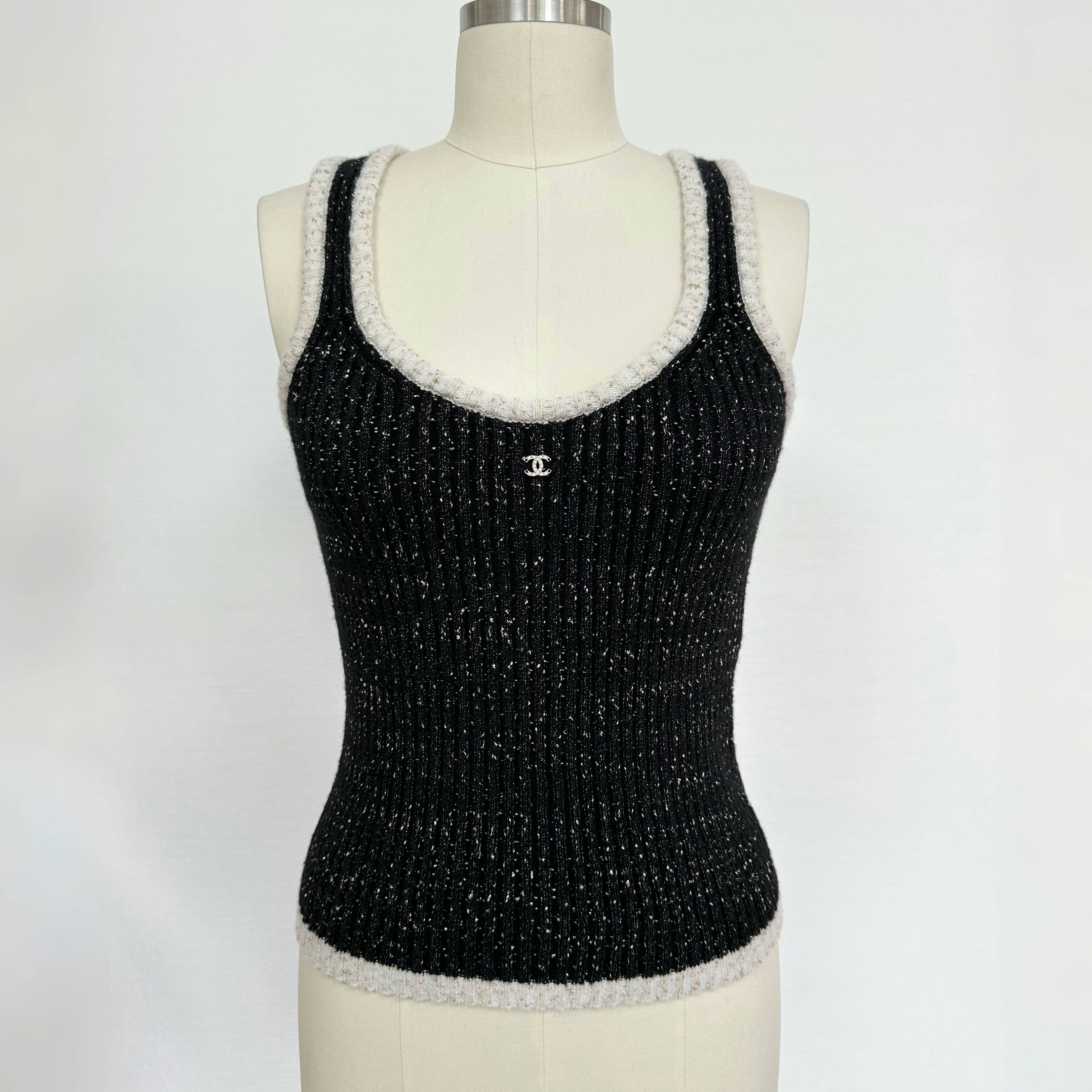 NIGO Chanel Women's Vest  Summer Color Block Round Neck Sleeveless Logo Embellished Starry Sky Tank Top #nigo78274