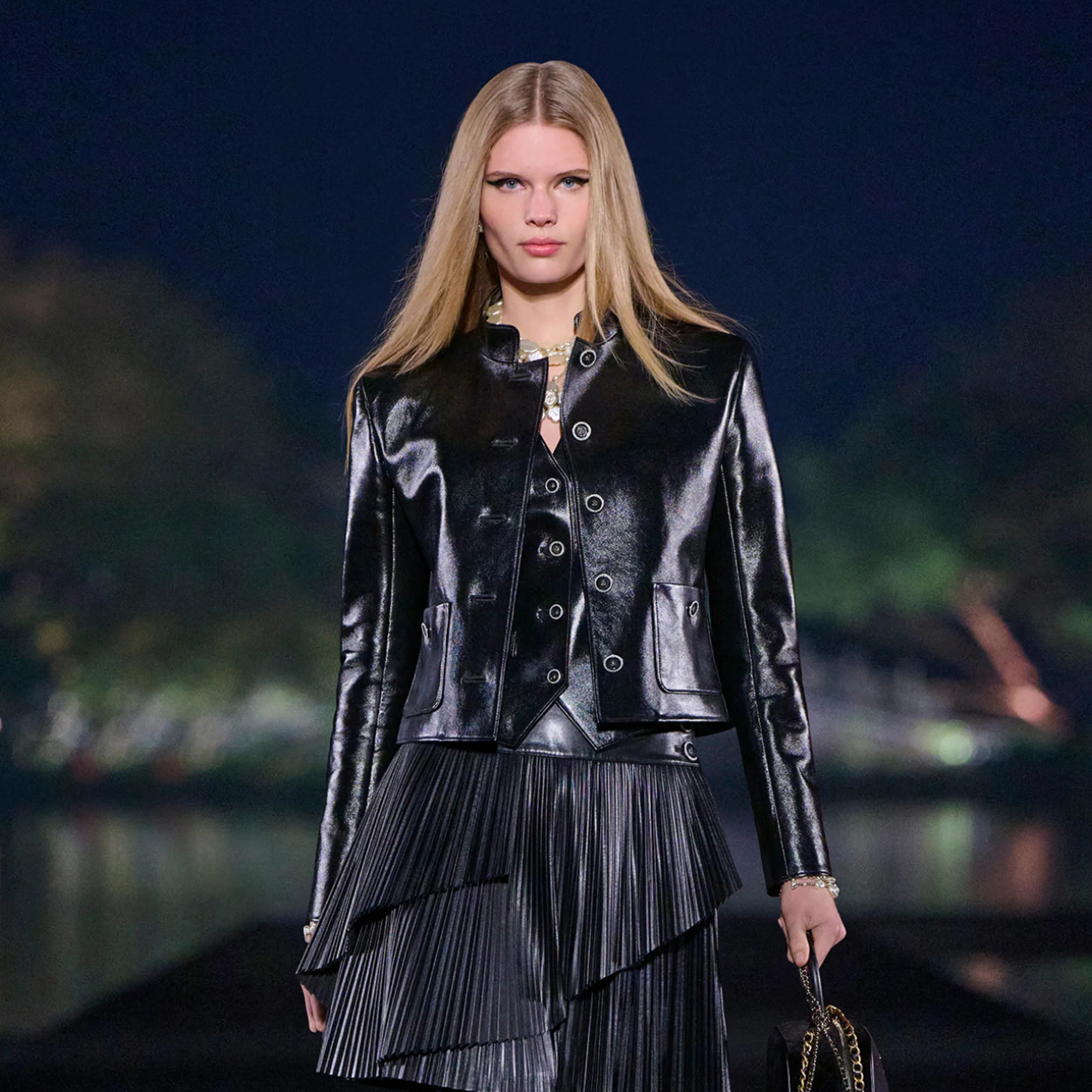 NIGO Chanel Women's Spring/Autumn Single-Breasted Sheepskin Leather Solid Color Stand-Up Collar Long Sleeve Jacket Ngvp #nigo2155