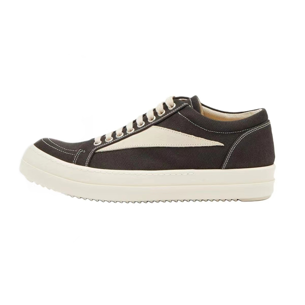 NIGO Rick Owens DRKSHDW Men's And Women's Spring/Summer Fashion Casual Round Toe Lace Up Low Top Twill Canvas Shoes #nigo78281