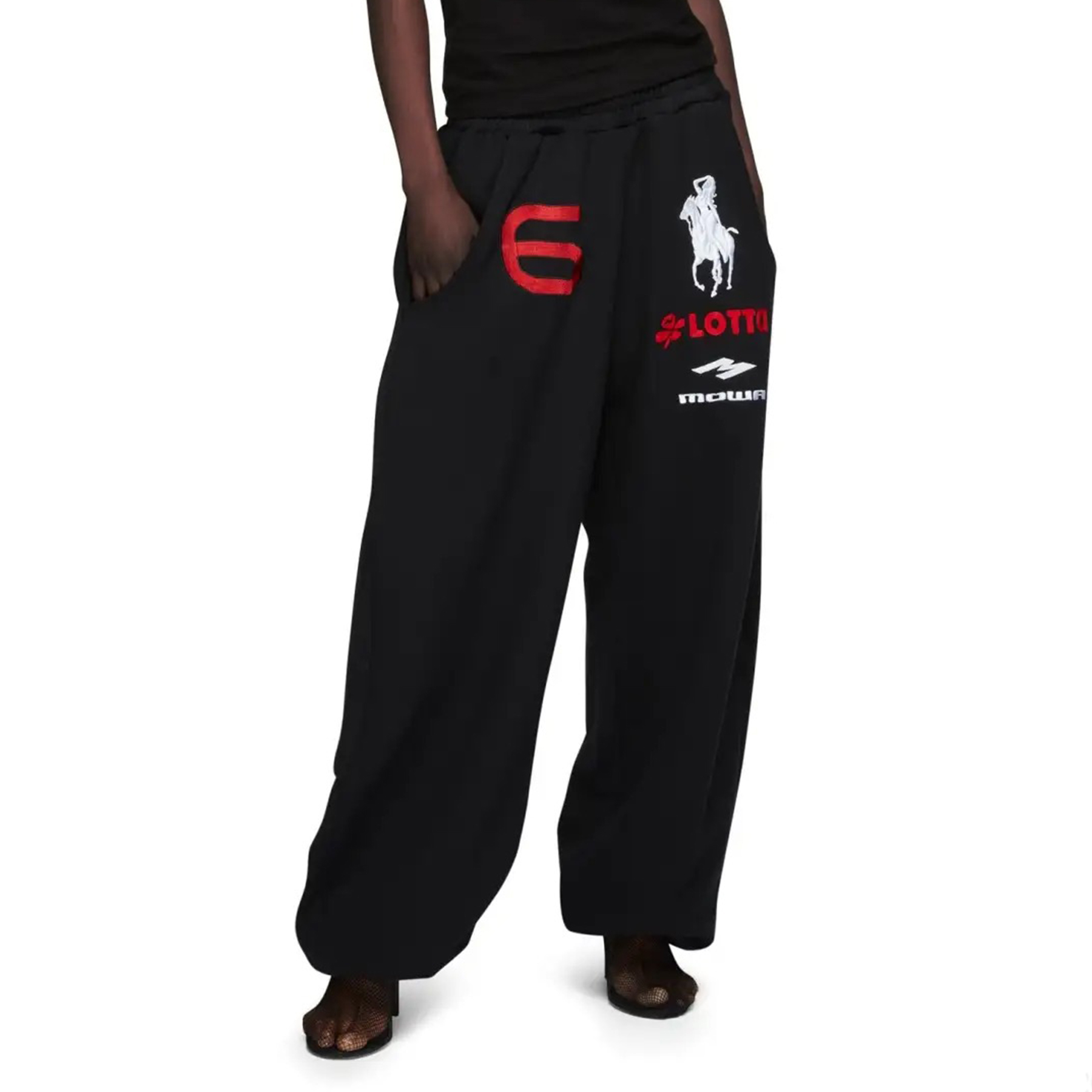 NIGO Mowalola Atl Opium Yvl Style Angel War Horse Embroidered Baggy Loose Wide Leg Sweatpants Men's Spring And Fall Fashion Pants #nigo81432