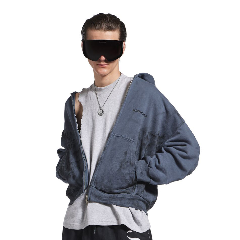 NIGO Balenciaga BACK HOODIE Men's Spring/Autumn Fashion Casual Solid Color Embroidered Zipper Gathered Cuffs Waist Hooded Cardigan Jacket Sweatshirt #nigo78283