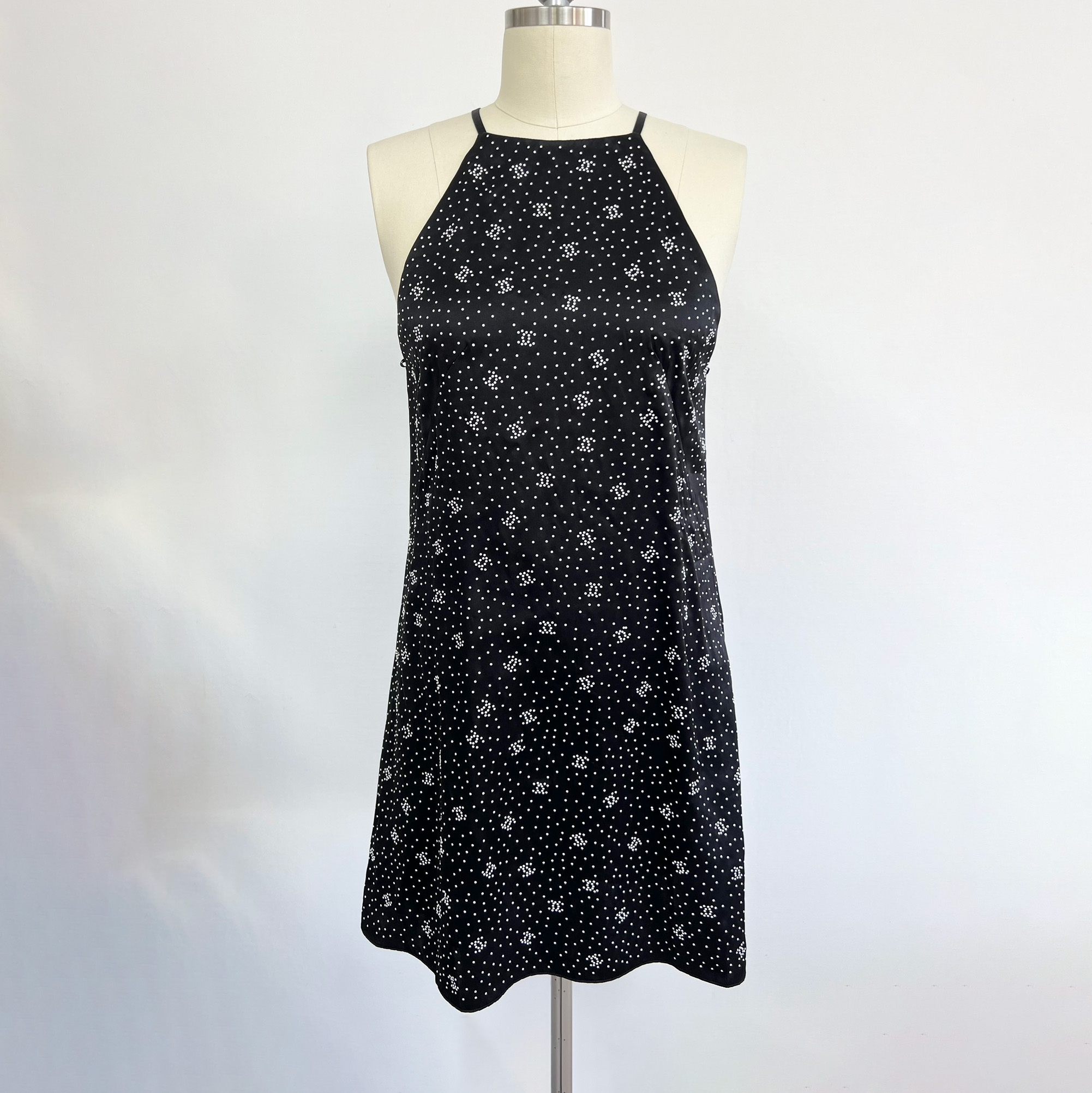 NIGO Chanel Women's Summer Fashion Casual Logo Print Round Neck Sleeveless Silk Dress #nigo78287